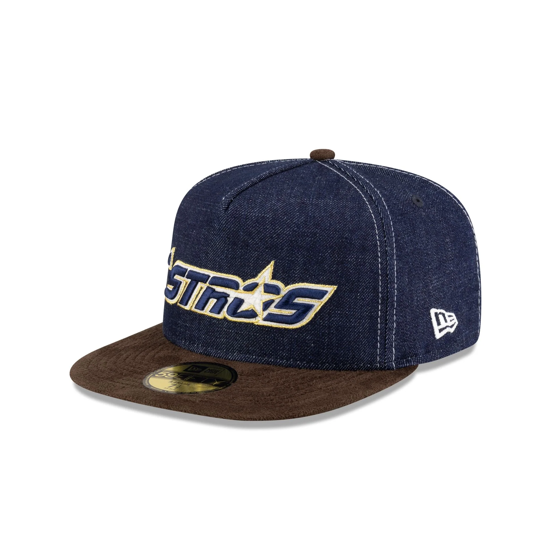 Houston Astros Houston Pack Denim 59FIFTY A-Frame Fitted Hat