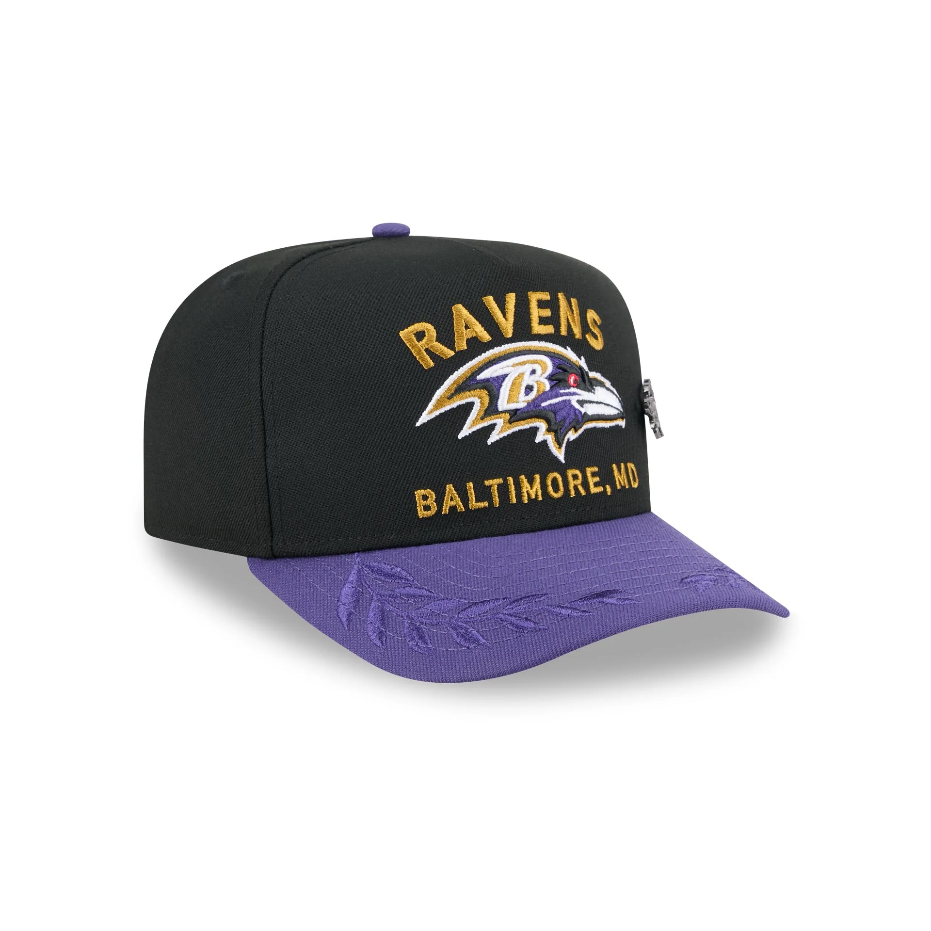Baltimore Ravens 2025 Draft Black 59FIFTY A-Frame Fitted Hat