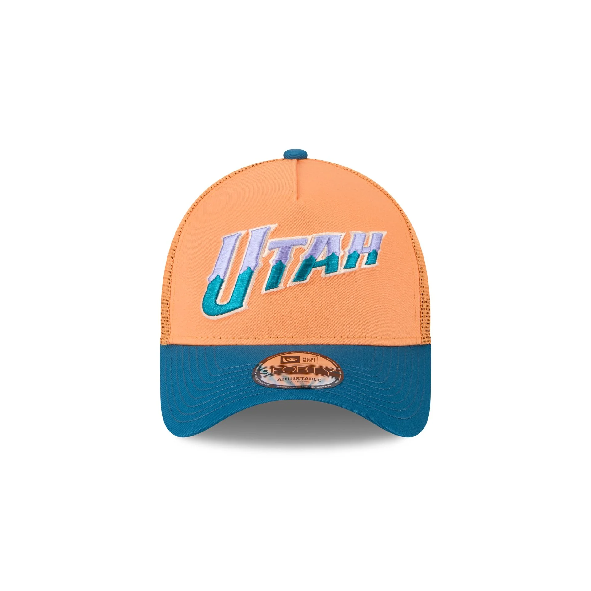 Utah Jazz Orange Glaze 9FORTY A-Frame Trucker Hat