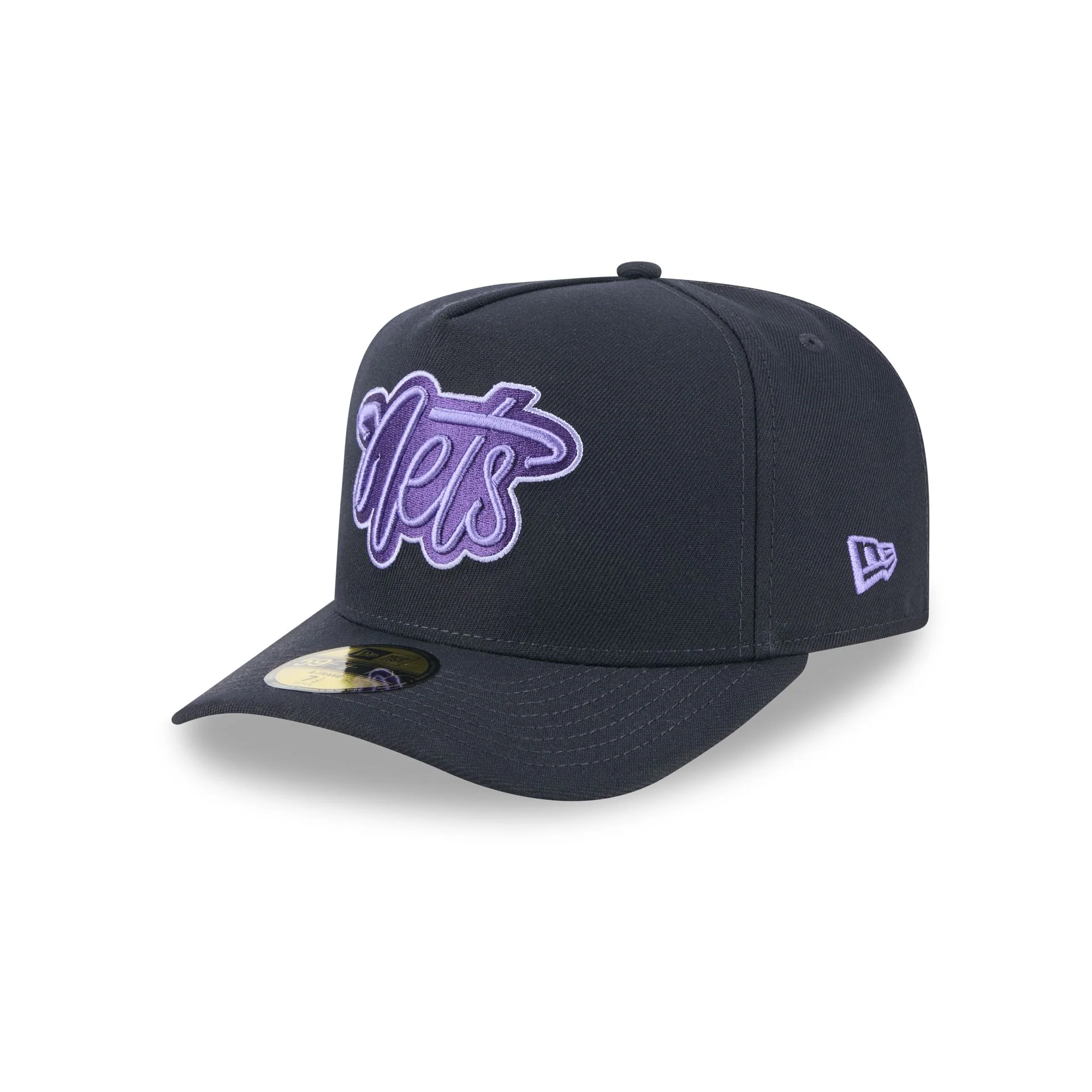 Brooklyn Nets Navy Lavender 59FIFTY A-Frame Fitted Hat