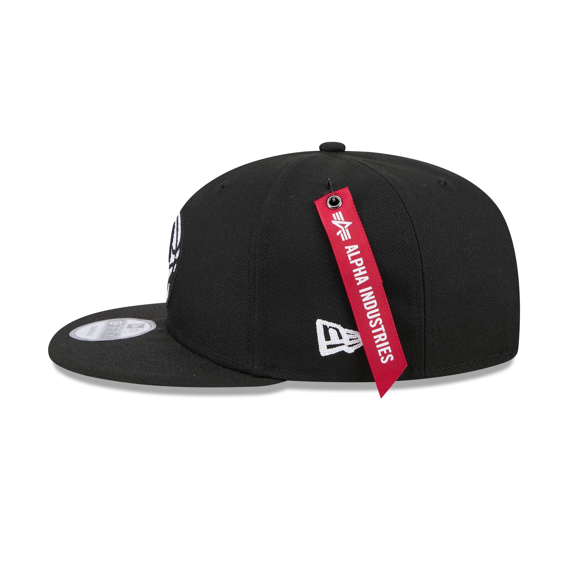 Alpha Industries x Brooklyn Nets Black 9FIFTY Snapback Hat