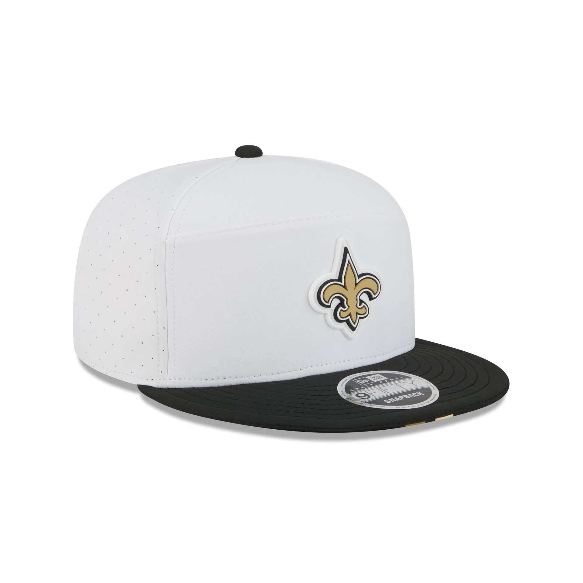 New Orleans Saints 2025 Training Split Panel 9FIFTY Snapback Hat