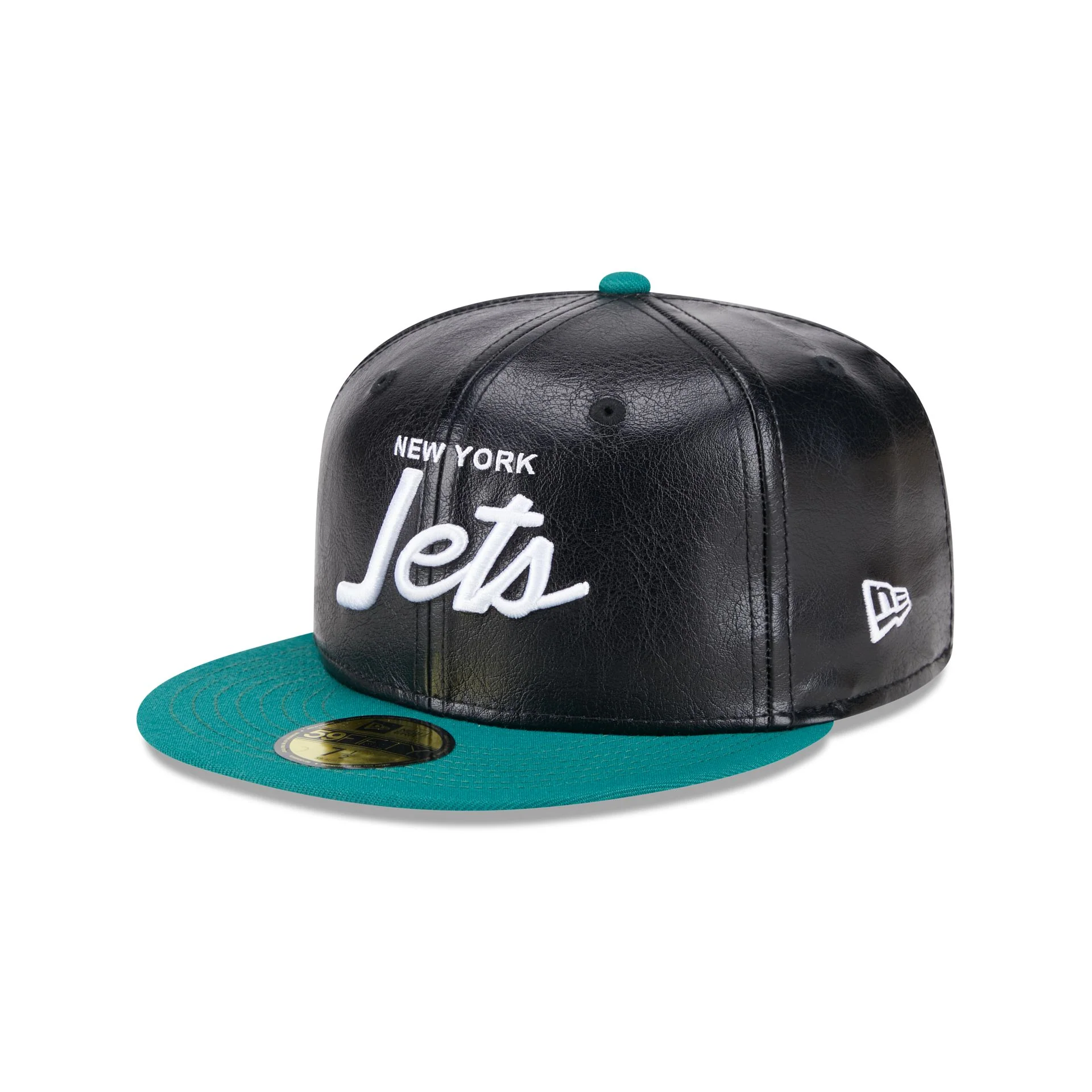 New York Jets Faux Leather Crown 59FIFTY Fitted Hat