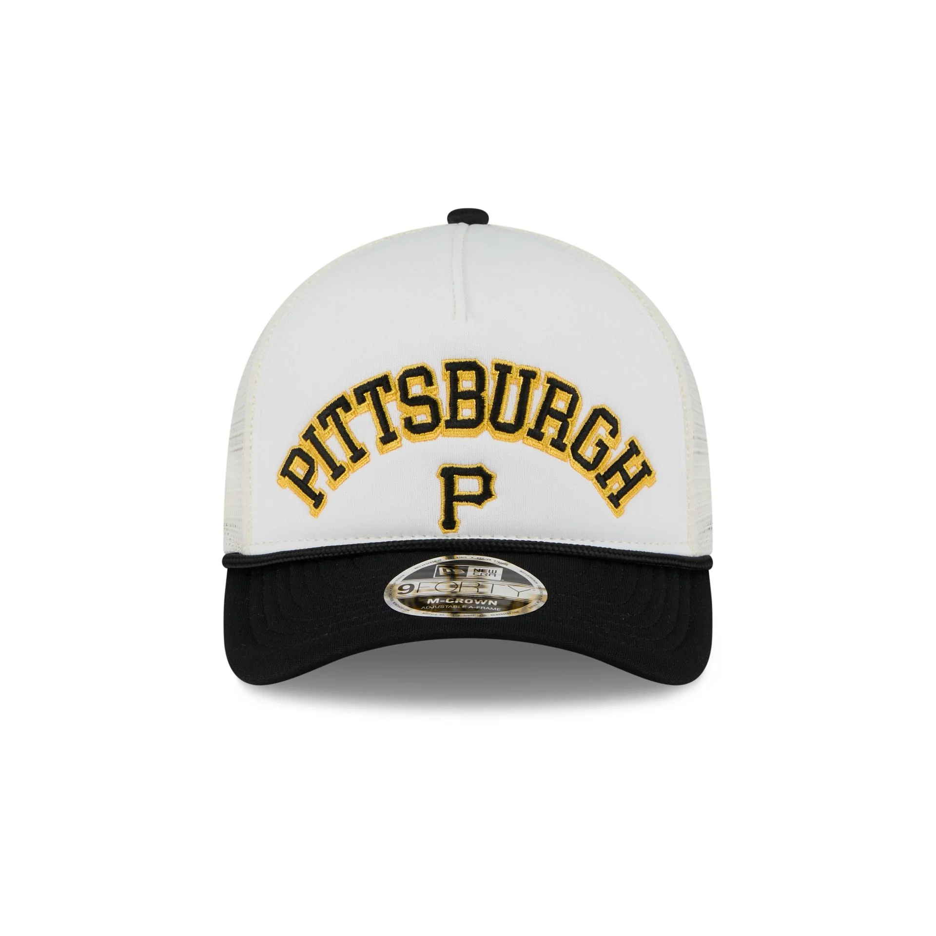 Pittsburgh Pirates Chrome Arch 9FORTY M-Crown A-Frame Trucker Hat