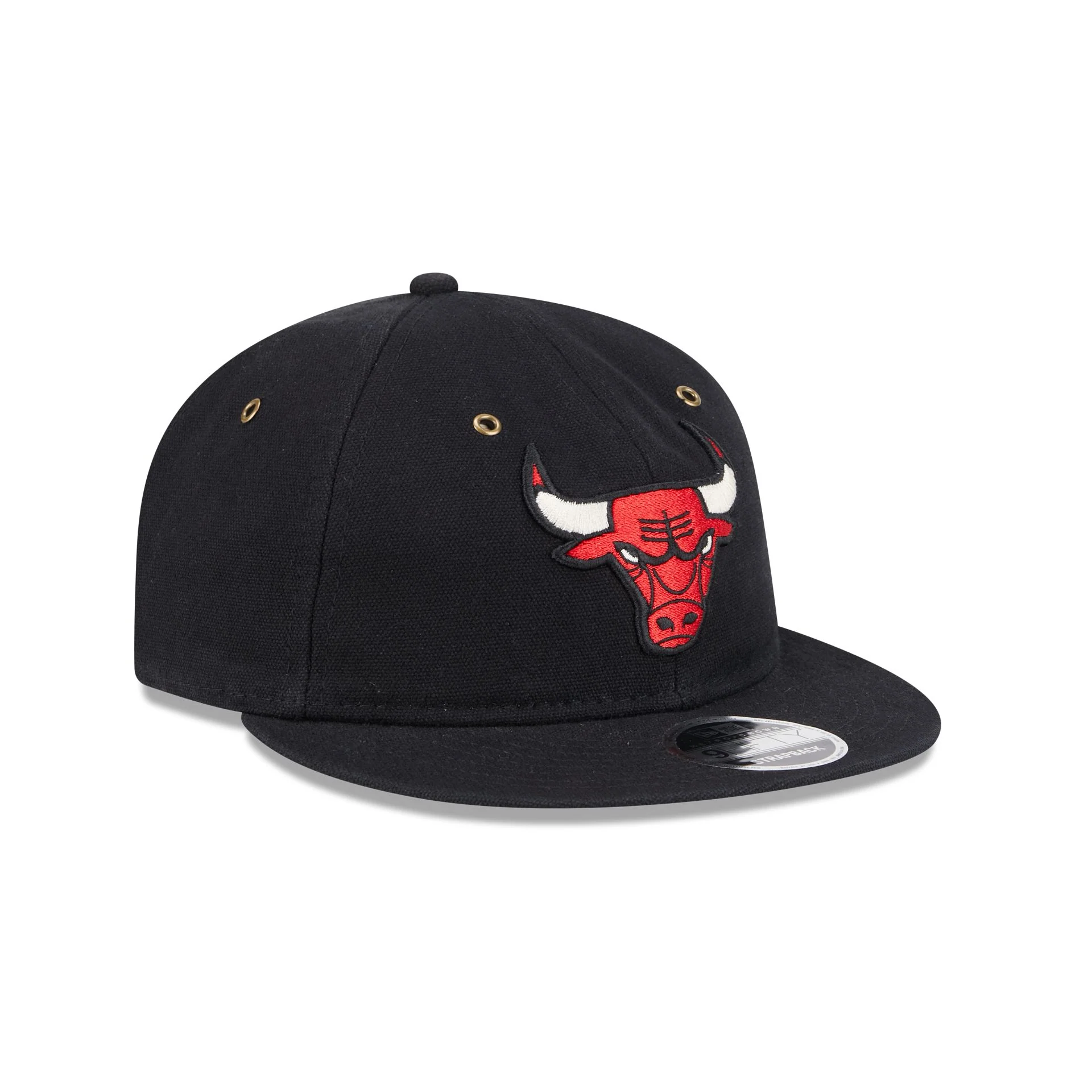Chicago Bulls Cotton Canvas Retro Crown 9FIFTY Adjustable Hat