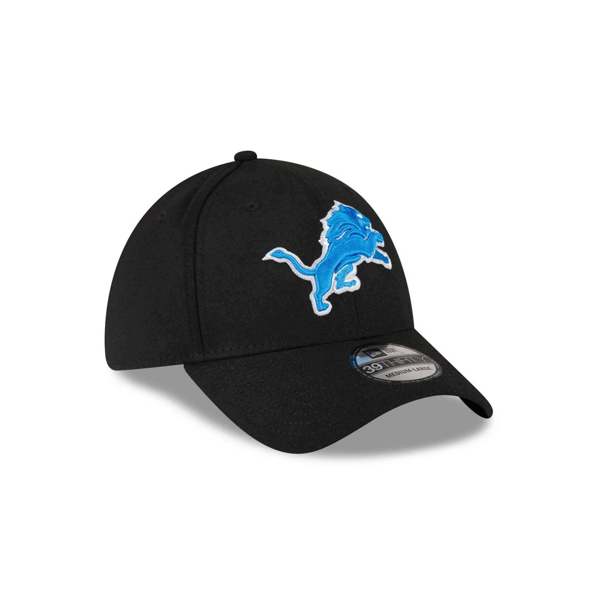 Detroit Lions Team Classic Black 39THIRTY Stretch Fit Hat