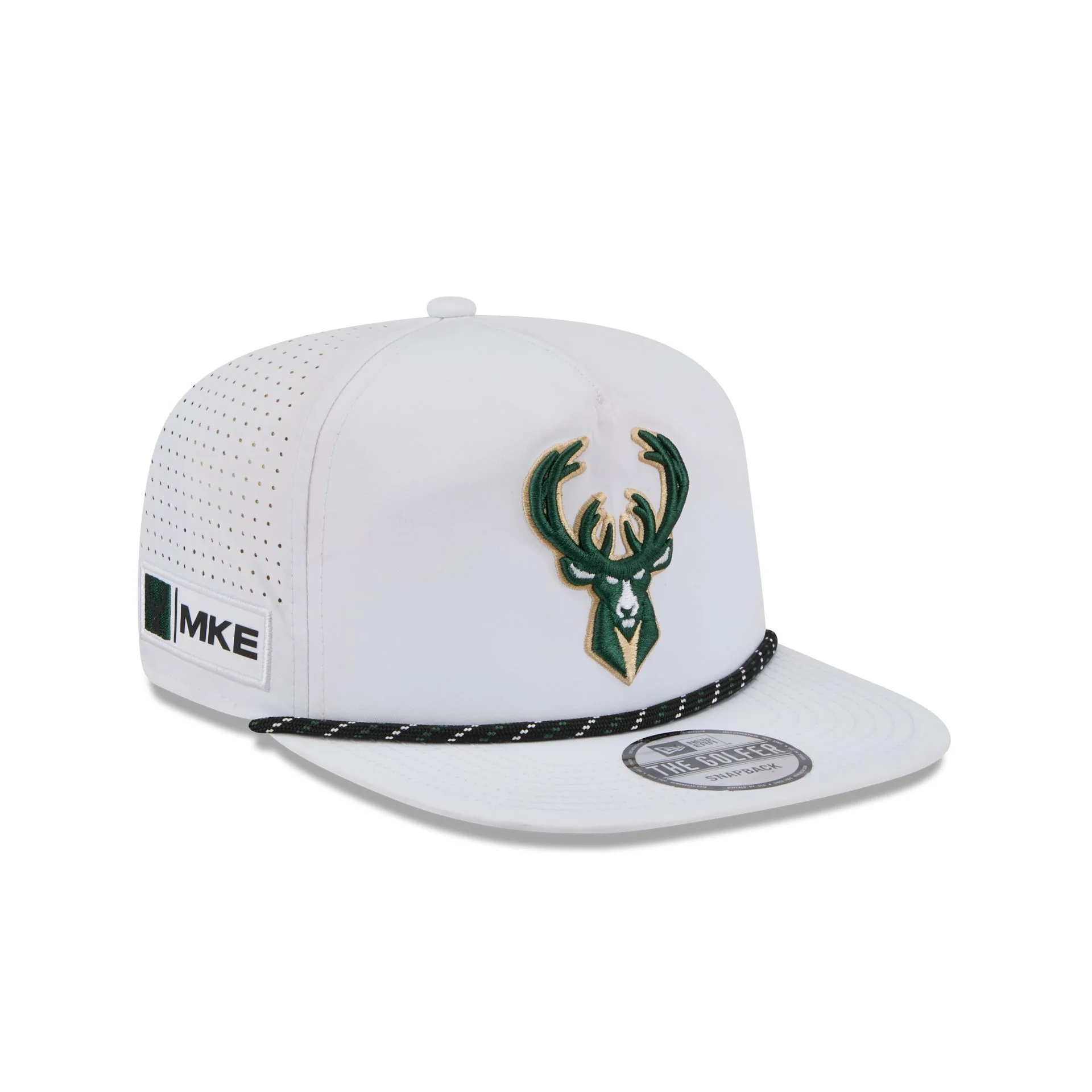 Milwaukee Bucks Optic White Performance Rope Golfer Hat