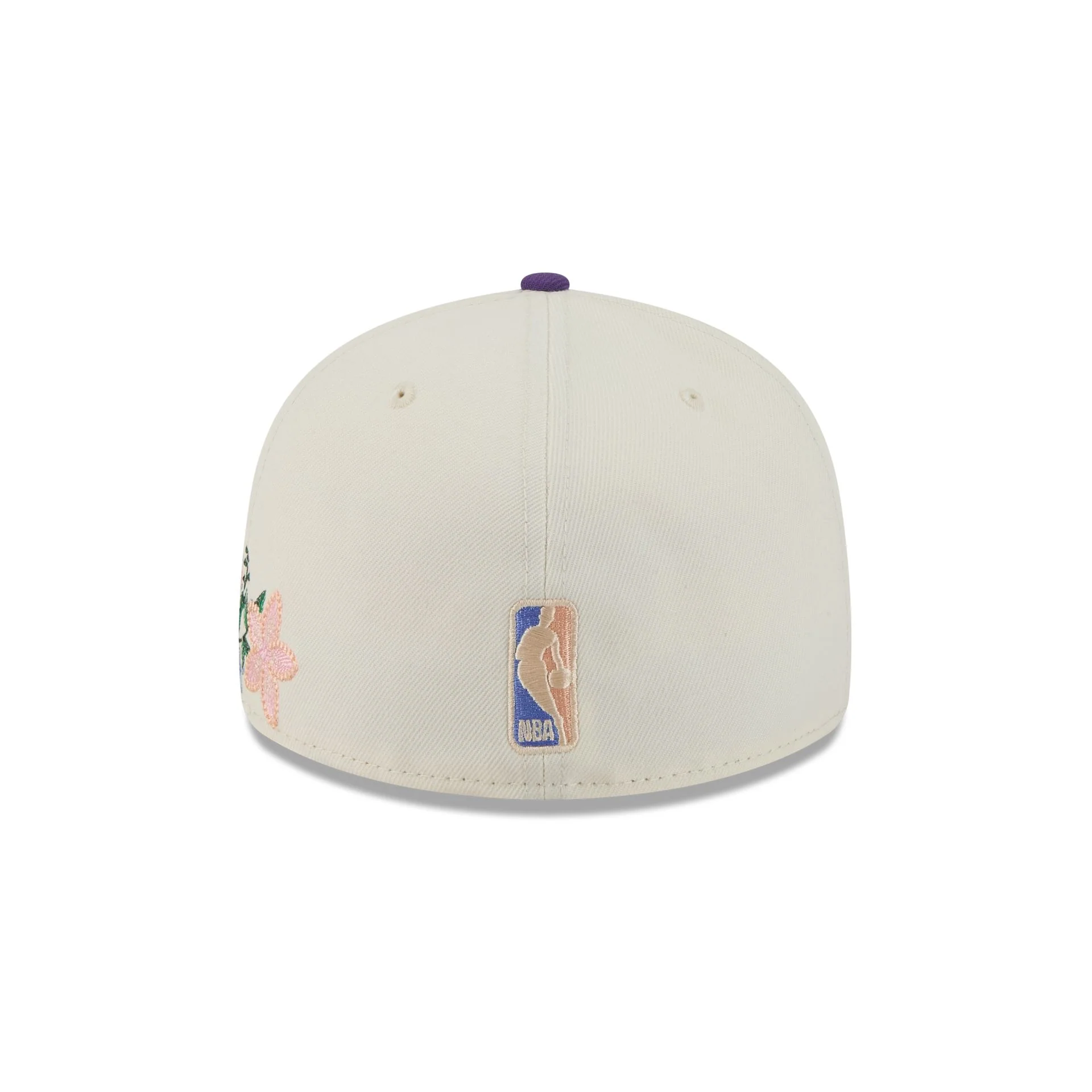 Los Angeles Lakers Tonal Florals White 59FIFTY Fitted Hat