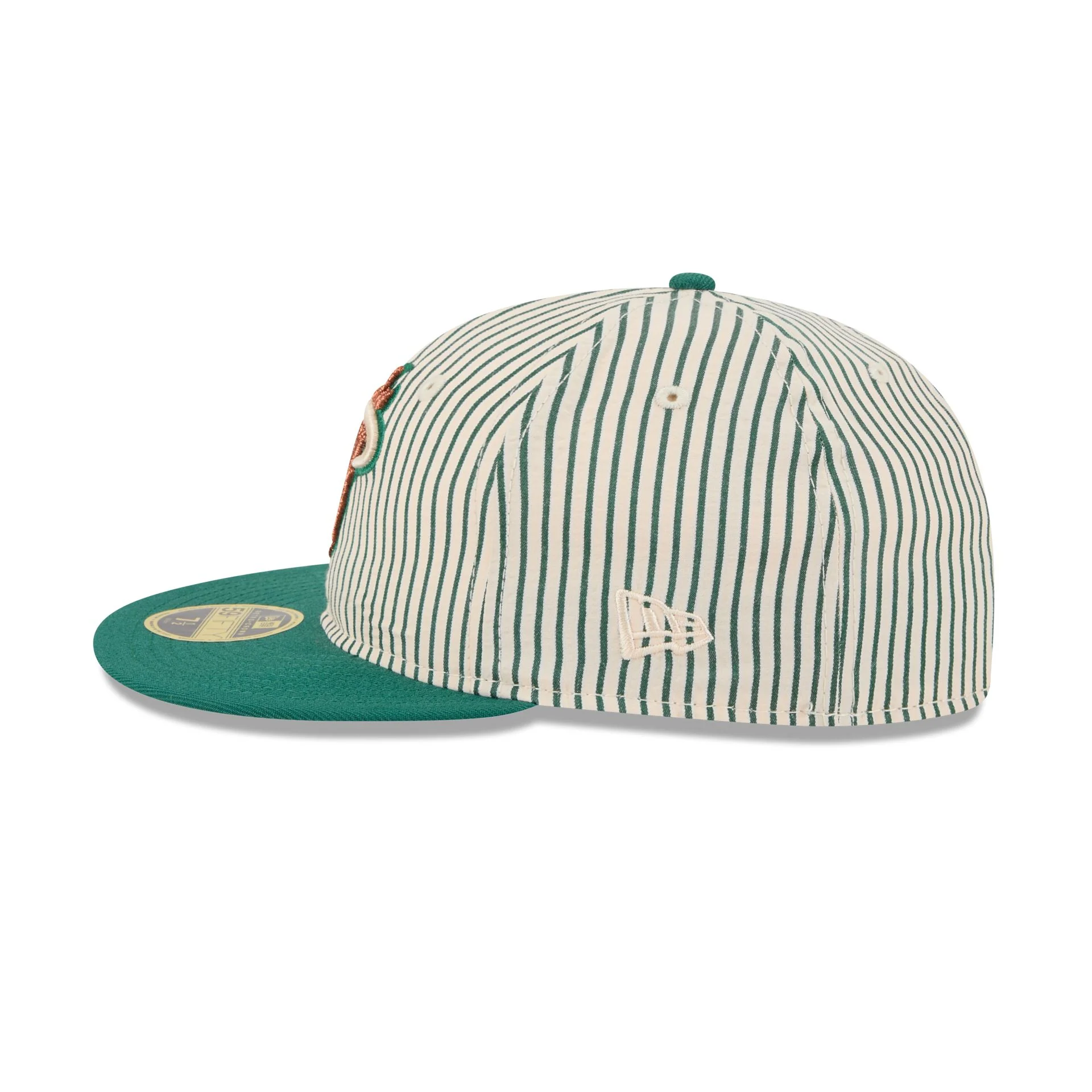 Just Caps Seersucker Miami Heat Retro Crown 59FIFTY Fitted Hat