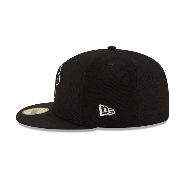 Miami Heat Black & White 59FIFTY Fitted Hat