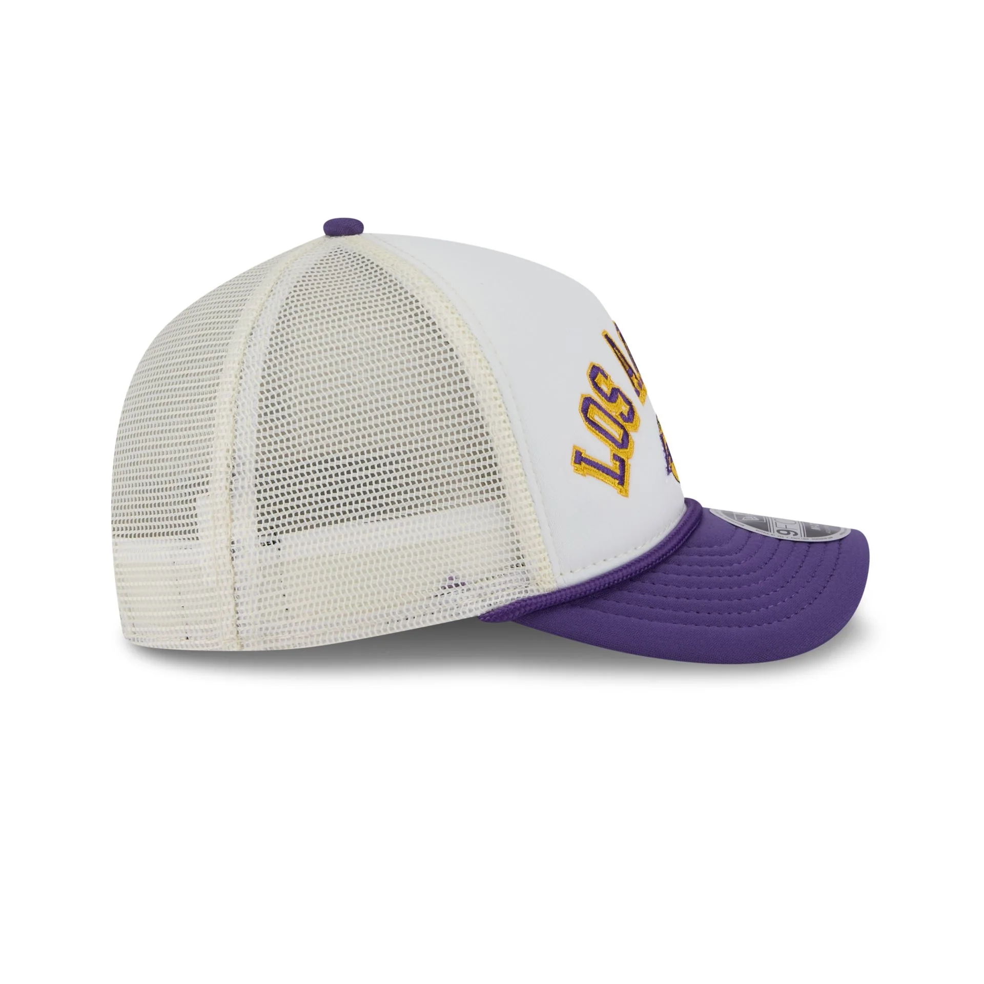Los Angeles Lakers Chrome Arch 9FORTY M-Crown A-Frame Trucker Hat