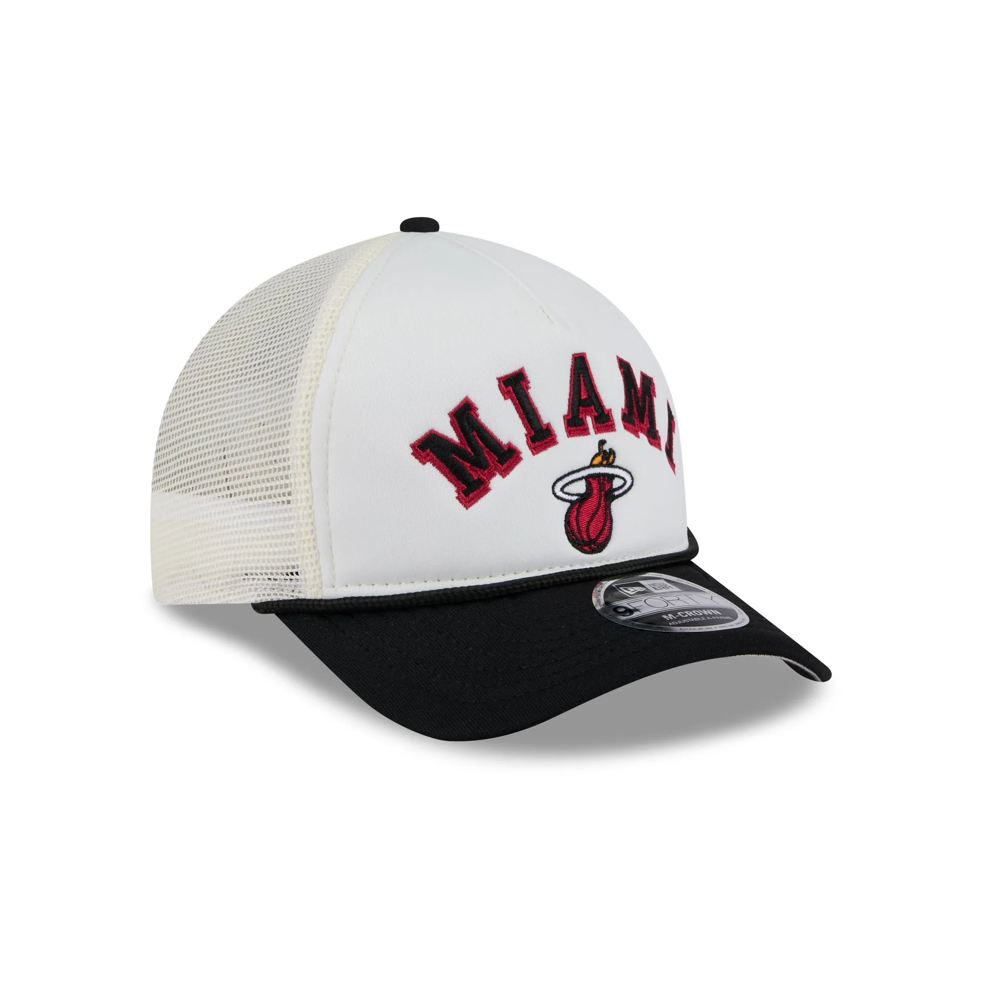 Miami Heat Chrome Arch 9FORTY M-Crown A-Frame Trucker Hat