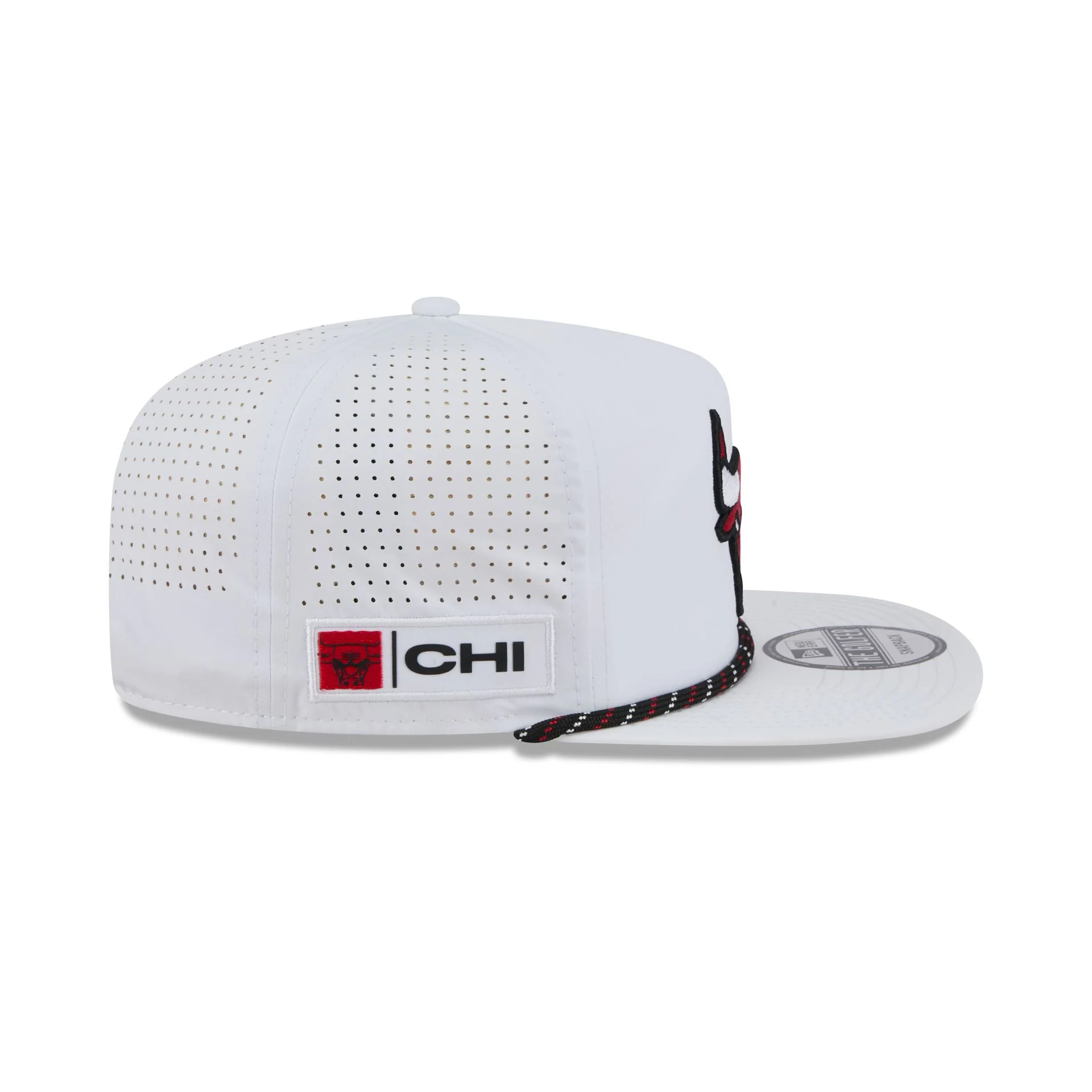 Chicago Bulls Optic White Performance Rope Golfer Hat