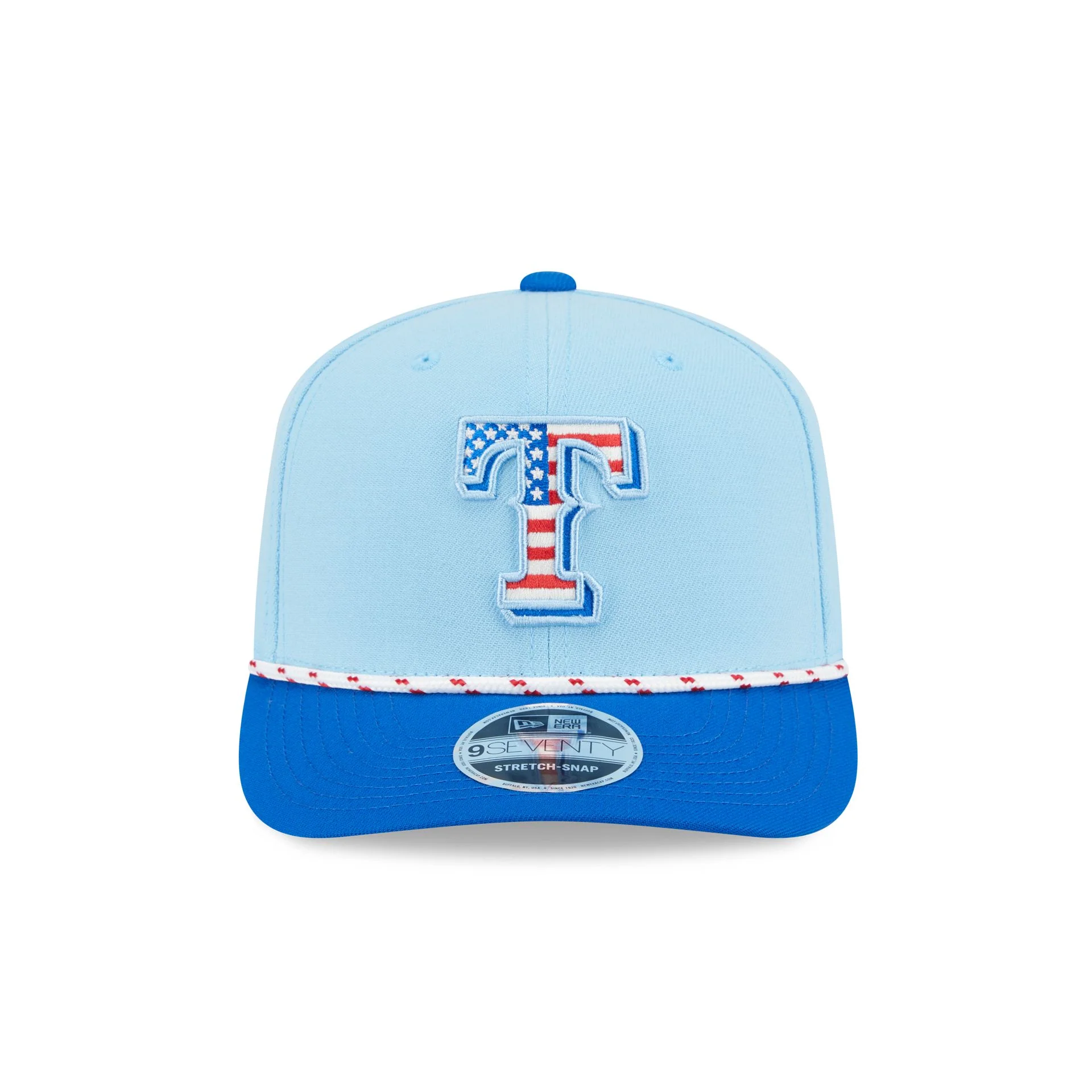 Texas Rangers Independence Day 2025 9SEVENTY Stretch-Snap Hat