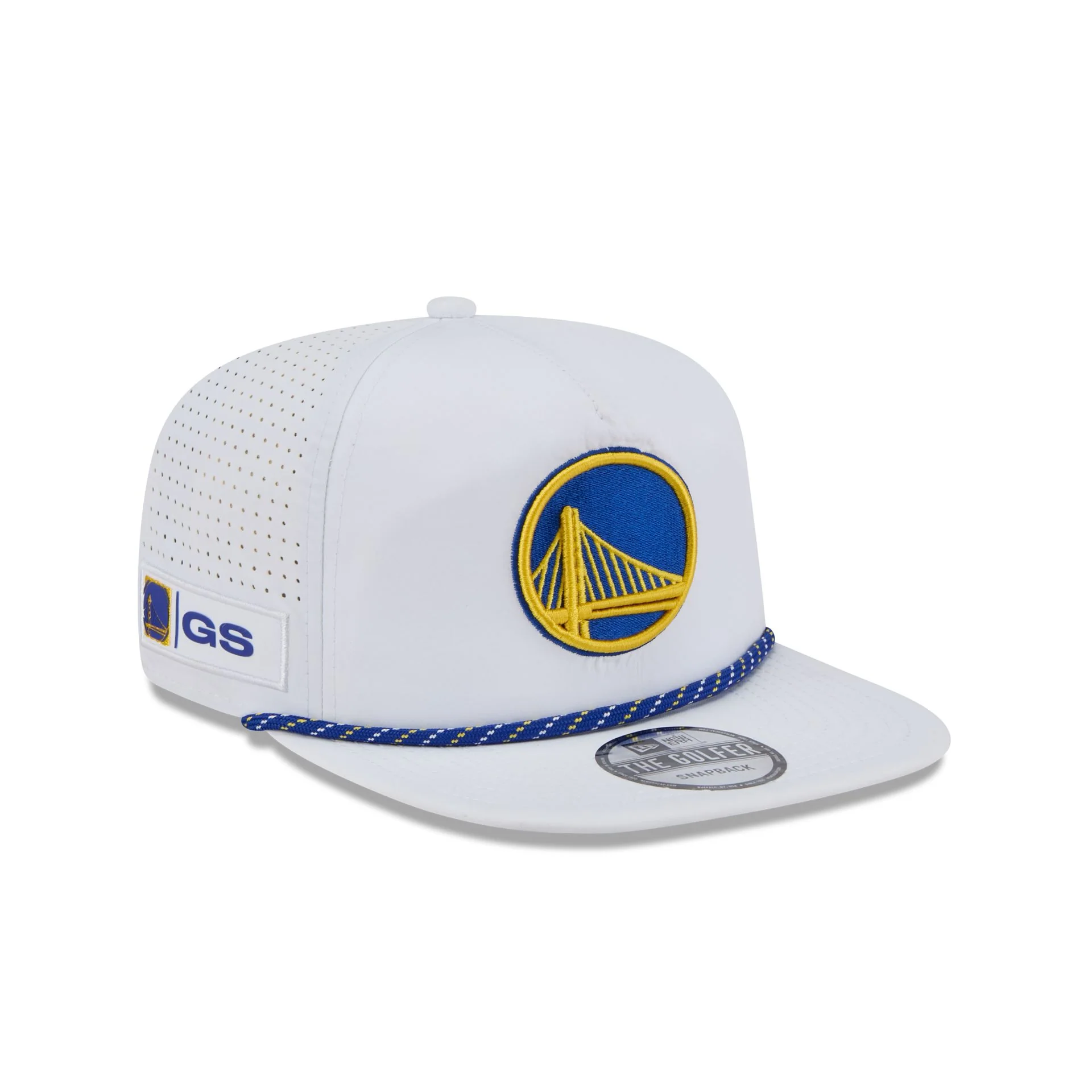 Golden State Warriors Optic White Performance Rope Golfer Hat