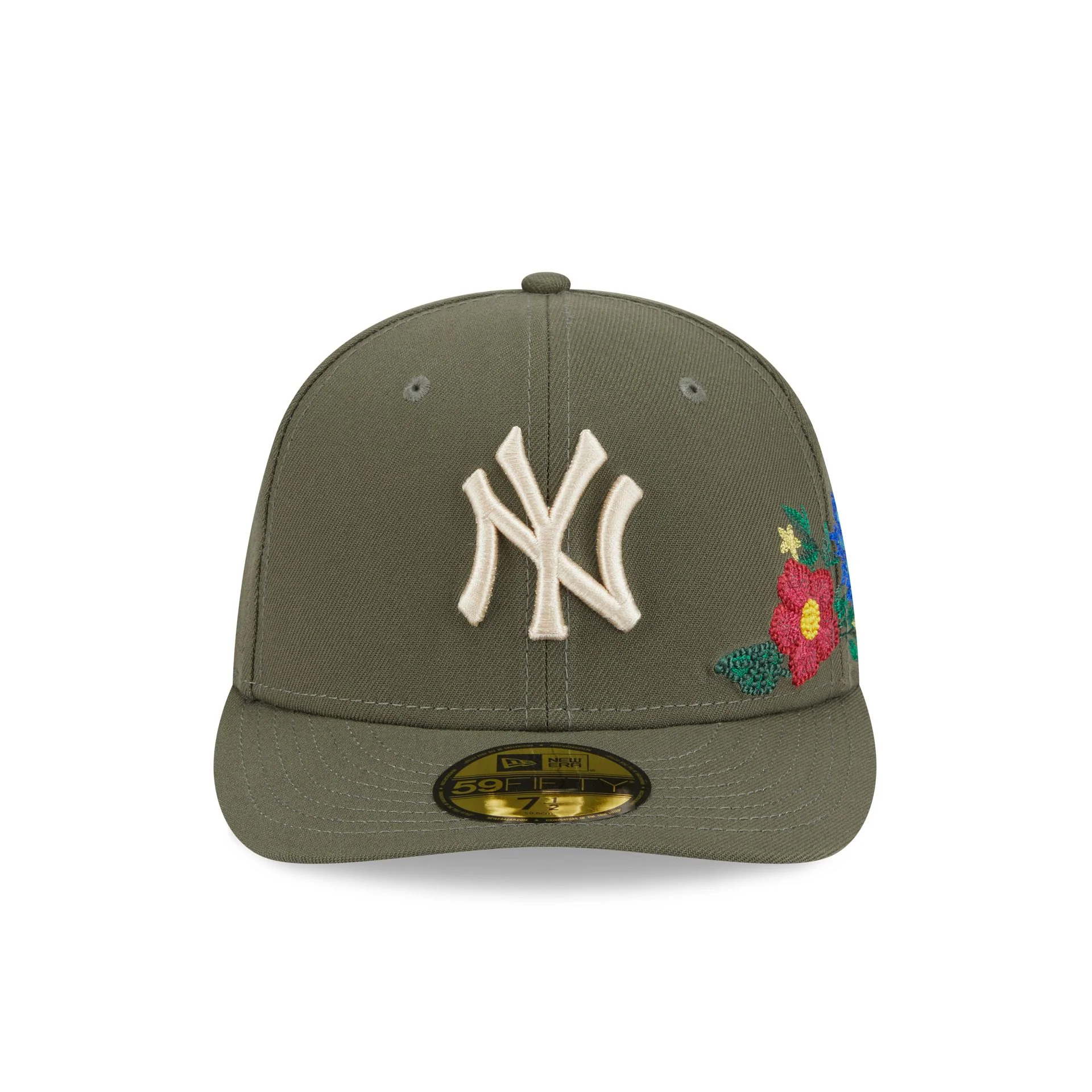 New York Yankees Tonal Florals Olive 59FIFTY Fitted Hat