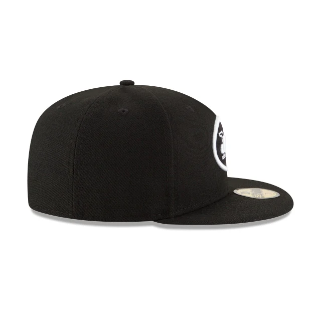 New York Jets Black & White 59FIFTY Fitted Hat