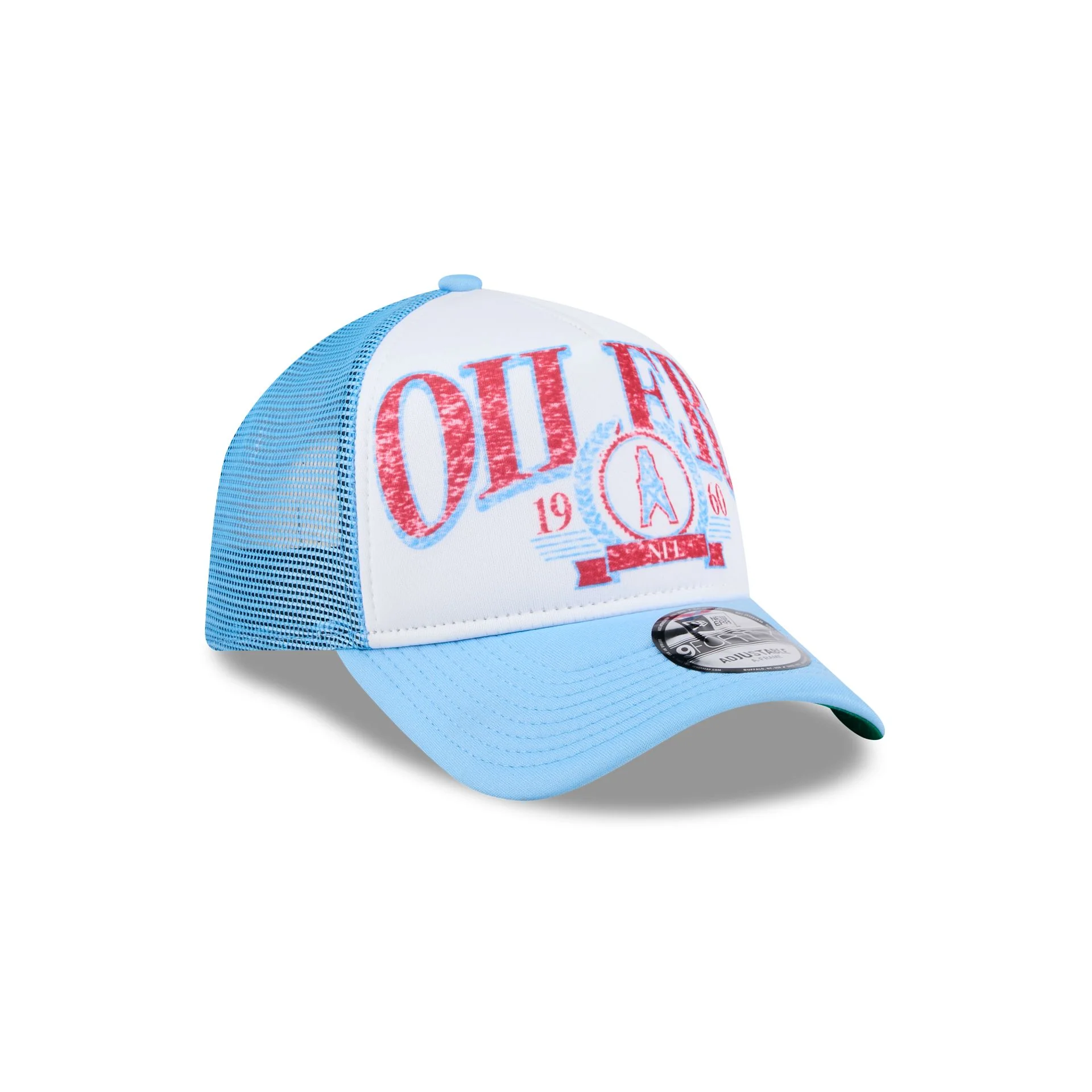Oilers Distressed 9FORTY A-Frame Trucker Hat