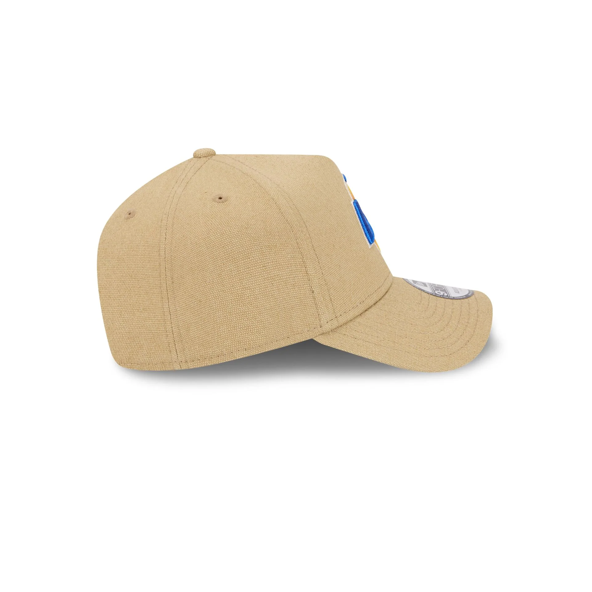 Los Angeles Rams Logo Essentials Khaki 9FORTY A-Frame Snapback Hat