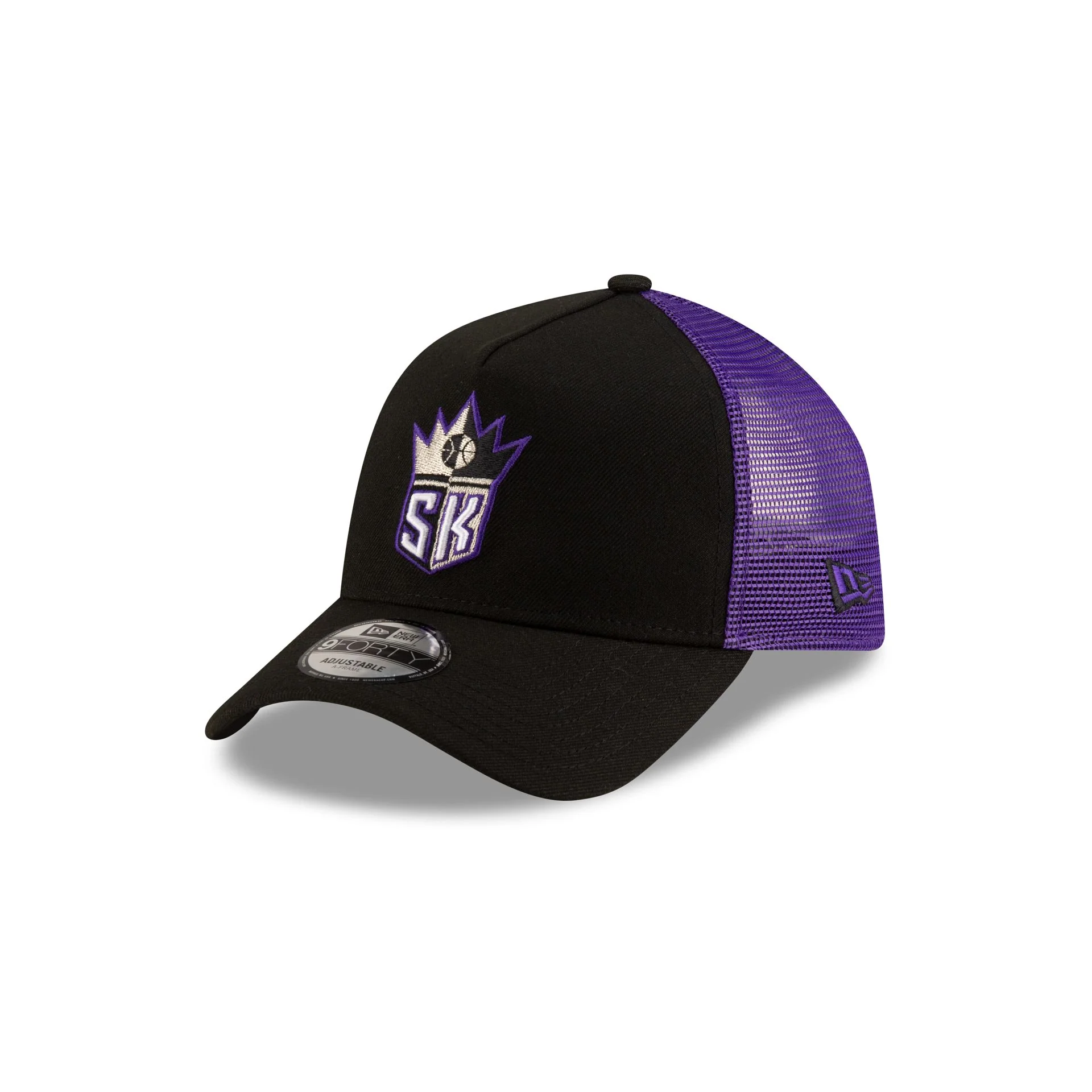 Sacramento Kings Classic Edition Black 9FORTY A-Frame Trucker Hat