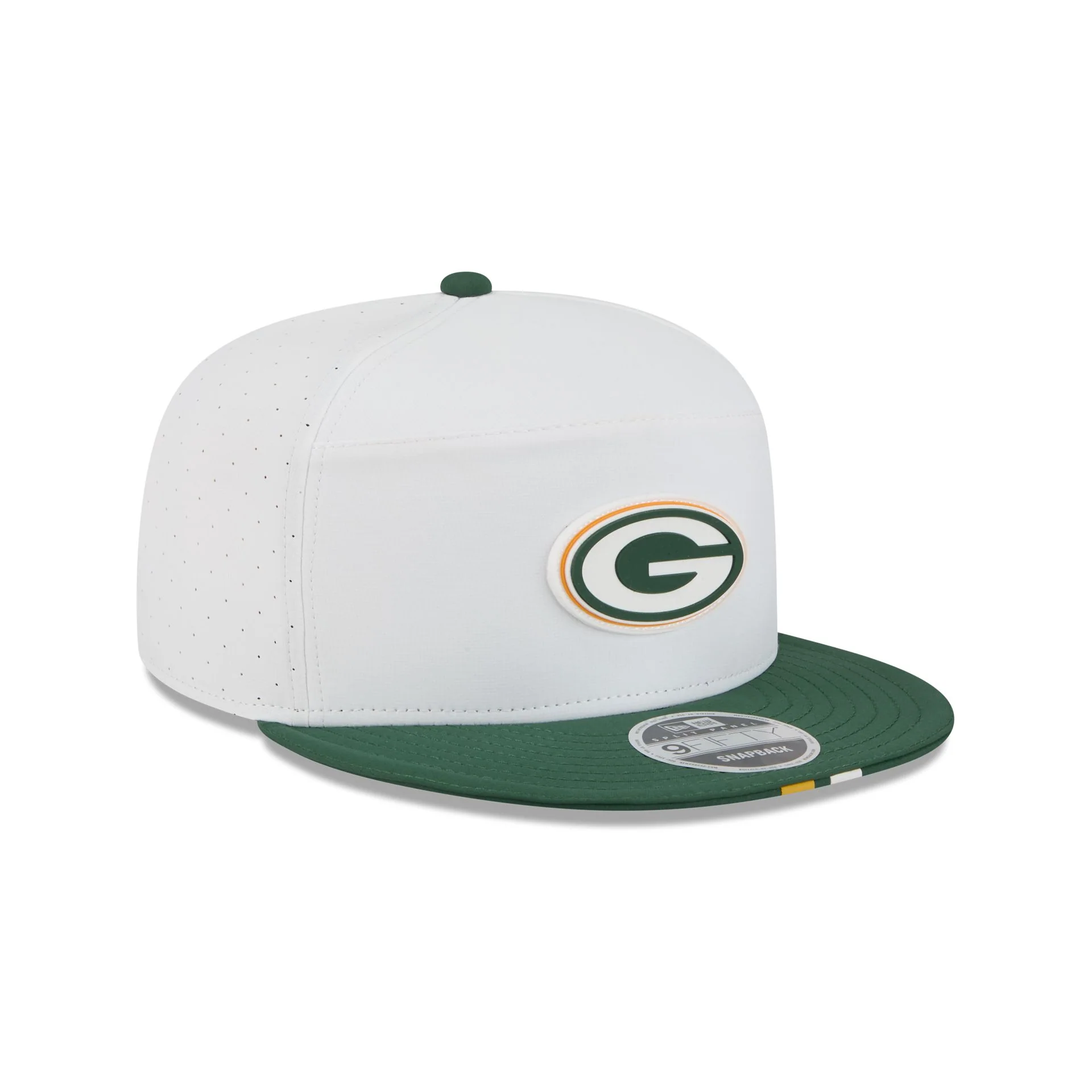 Green Bay Packers 2025 Training Split Panel 9FIFTY Snapback Hat