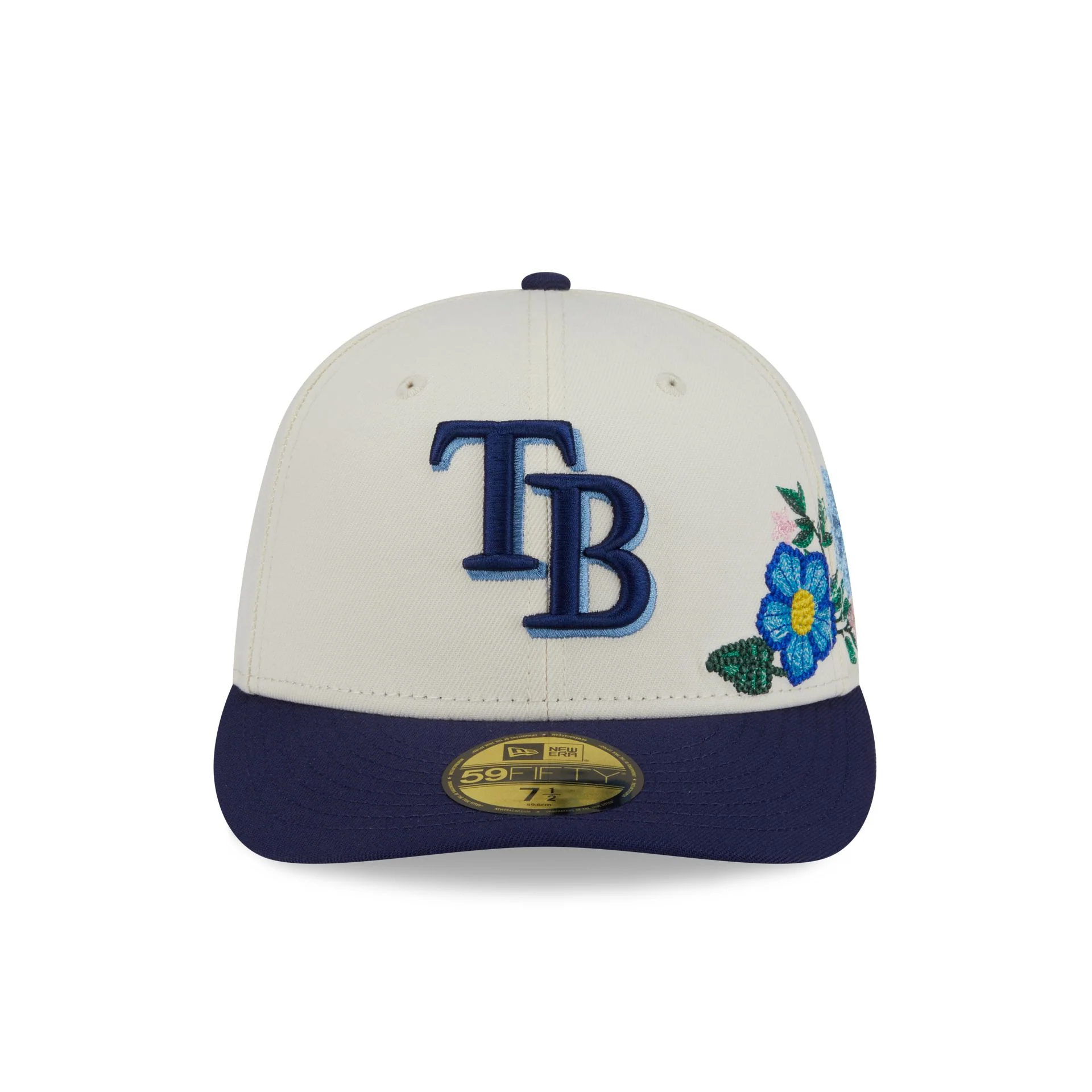 Tampa Bay Rays Tonal Florals White 59FIFTY Fitted Hat