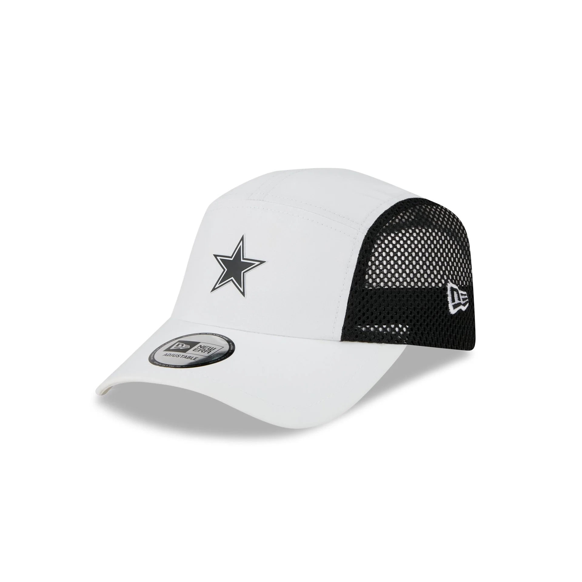 Dallas Cowboys White Poly Runner Adjustable Hat
