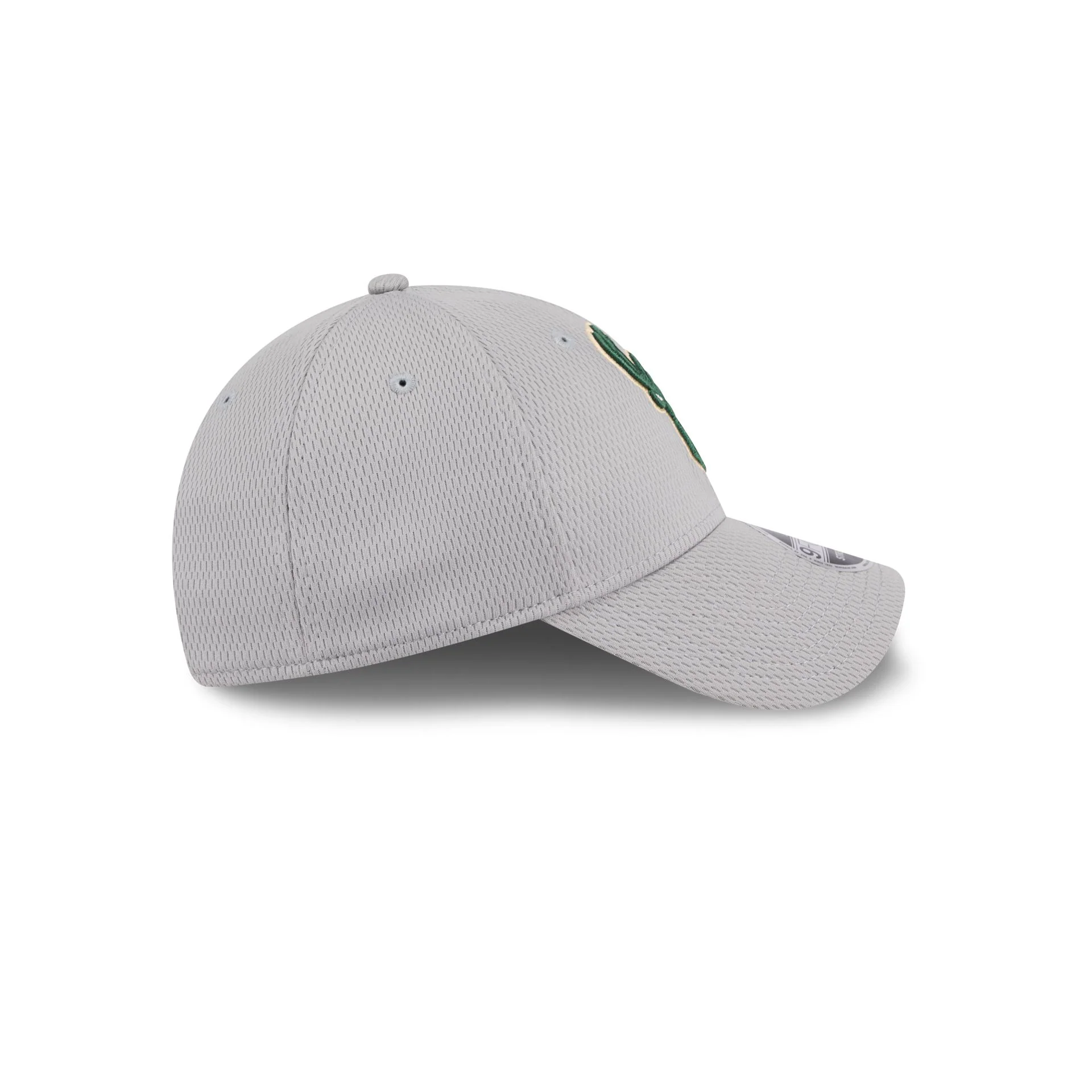 Milwaukee Bucks Gray 9FORTY Stretch-Snap Hat