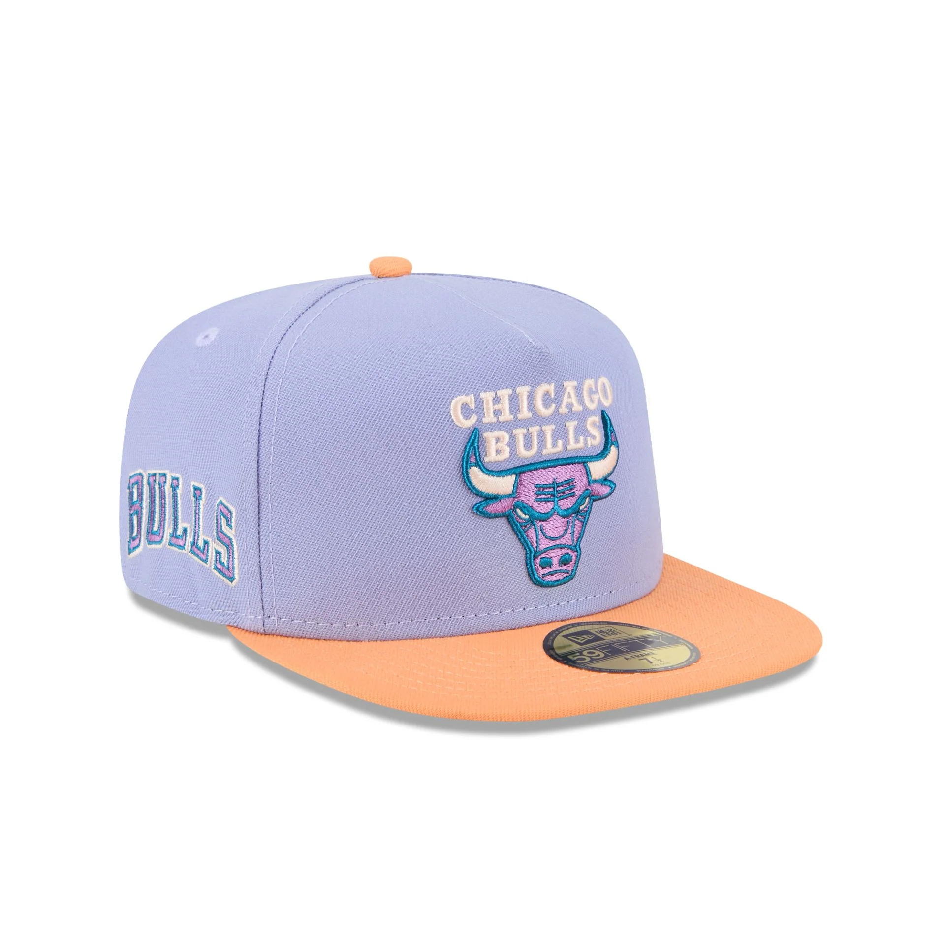 Chicago Bulls Lavender 59FIFTY A-Frame Fitted Hat