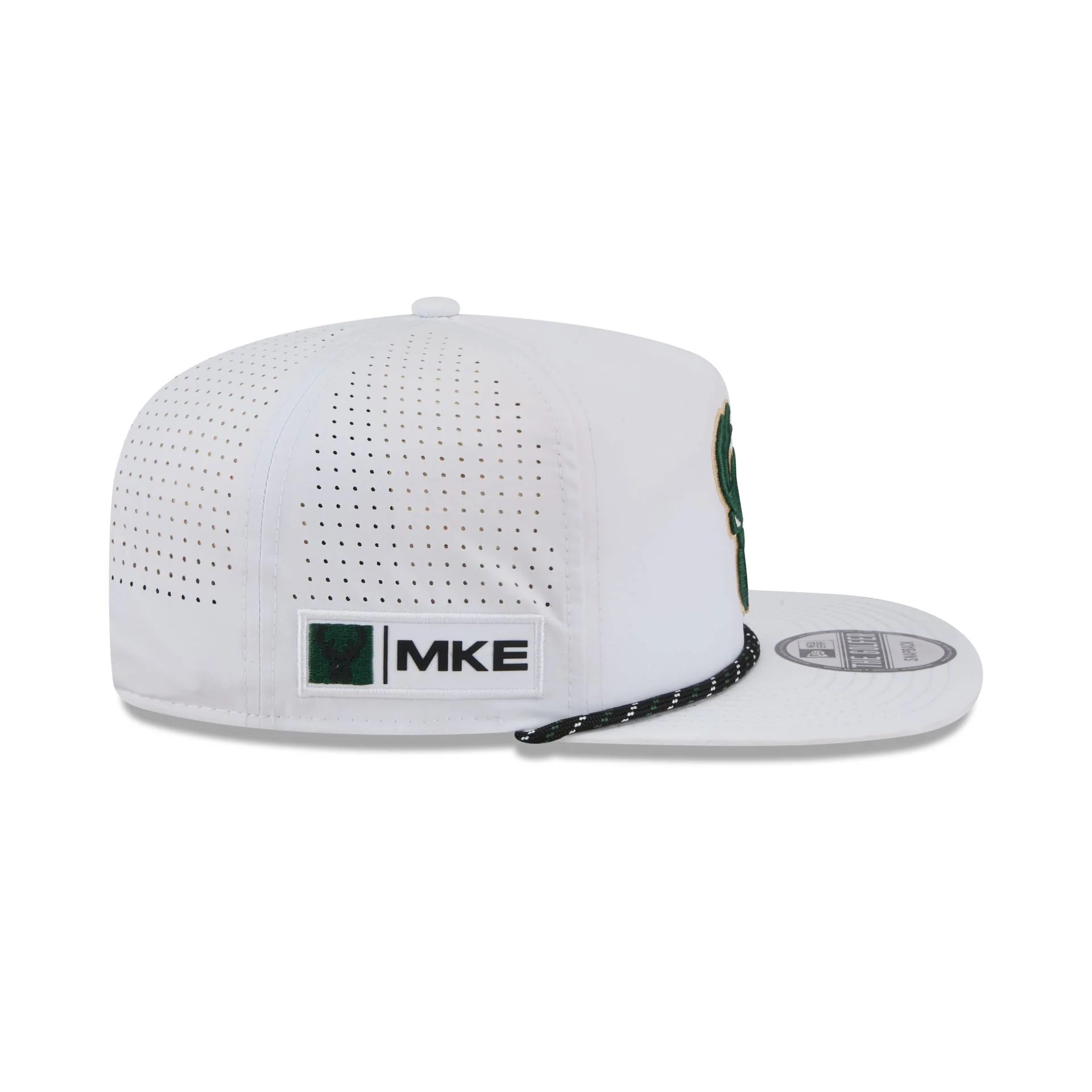 Milwaukee Bucks Optic White Performance Rope Golfer Hat