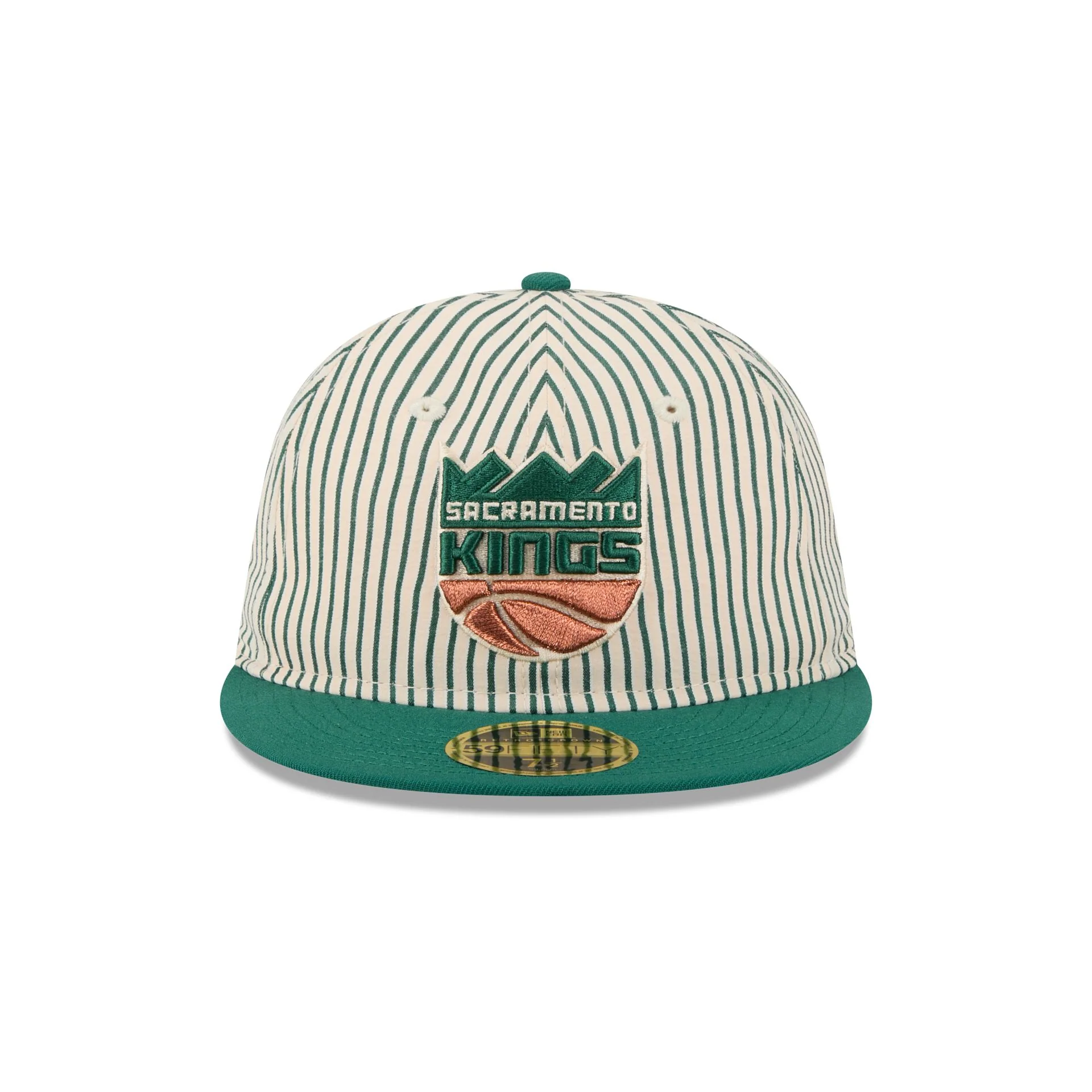 Just Caps Seersucker Sacramento Kings Retro Crown 59FIFTY Fitted Hat