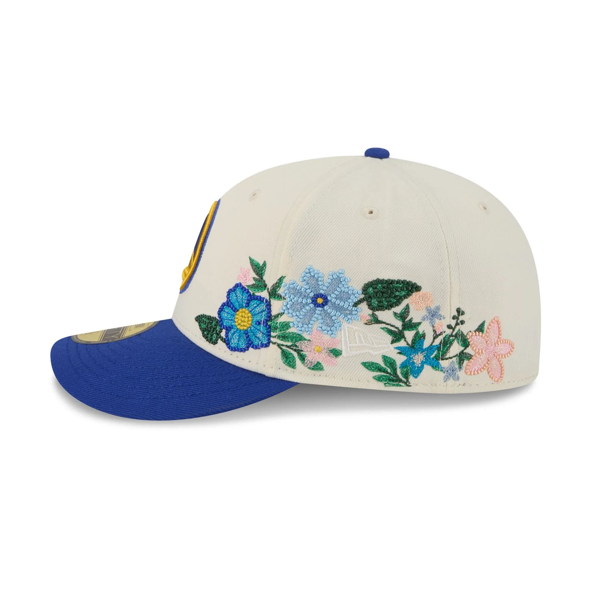 Golden State Warriors Tonal Florals White 59FIFTY Fitted Hat