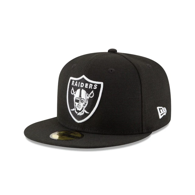 Las Vegas Raiders Black & White 59FIFTY Fitted Hat