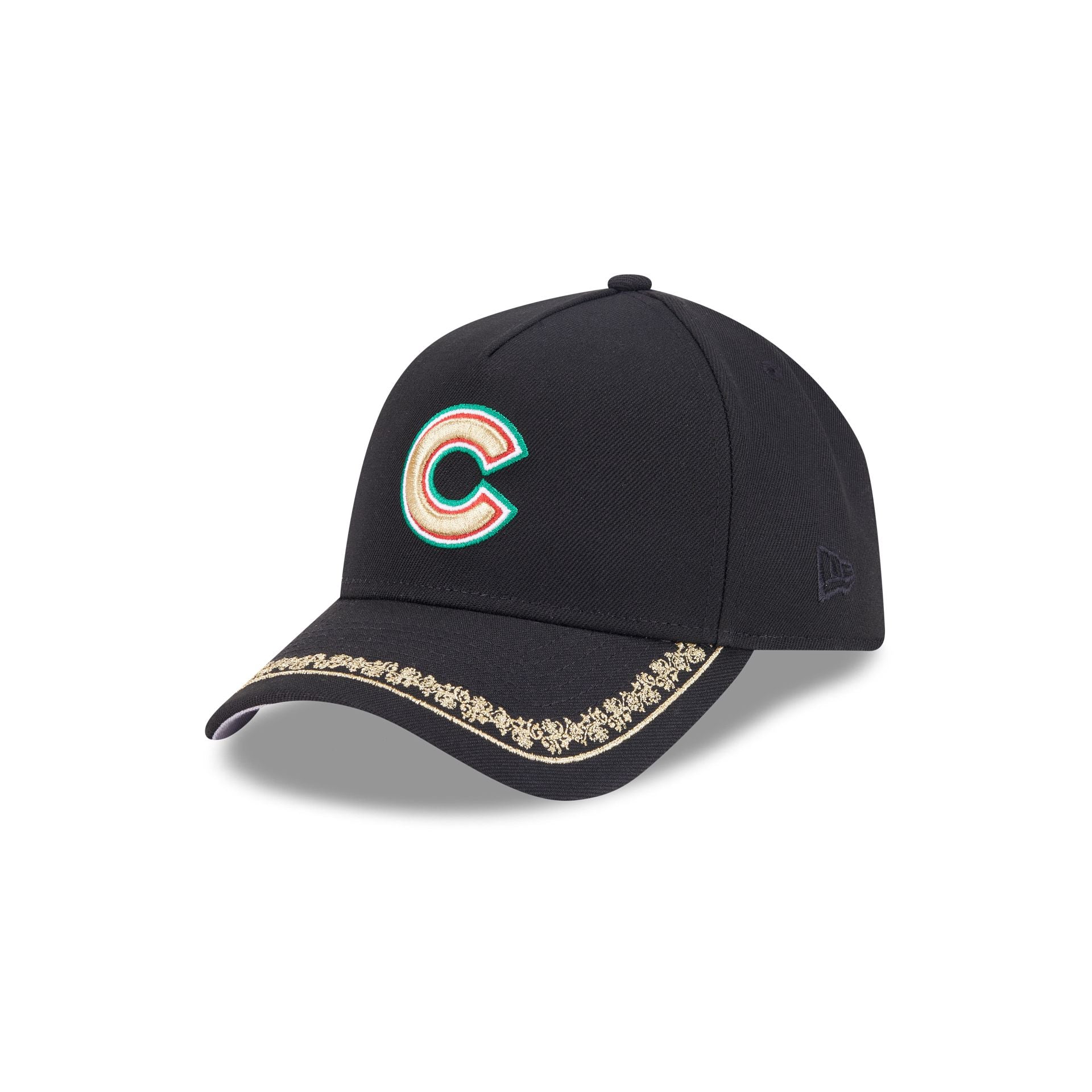 Chicago Cubs Ornate Visor 9FORTY A-Frame Snapback Hat