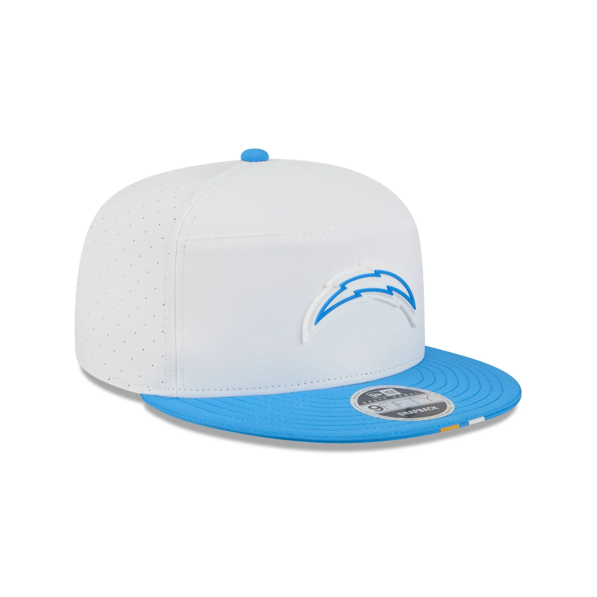 Los Angeles Chargers 2025 Training Split Panel 9FIFTY Snapback Hat