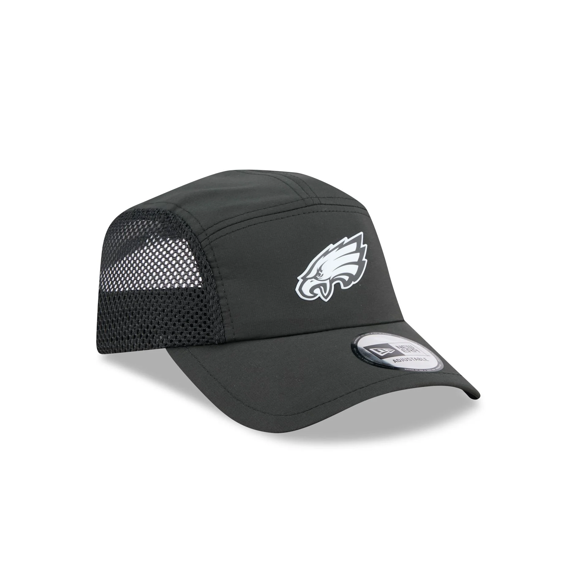 Philadelphia Eagles Black Poly Runner Adjustable Hat