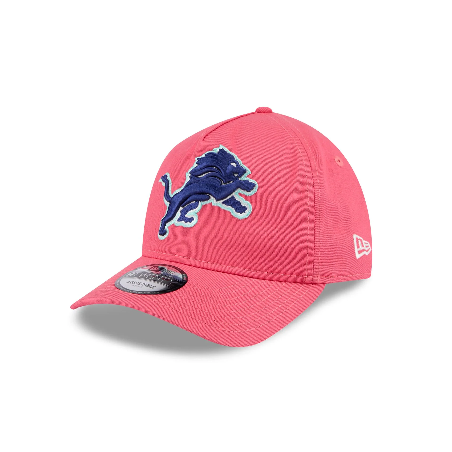 Detroit Lions Coral 9TWENTY A-Frame Adjustable Hat