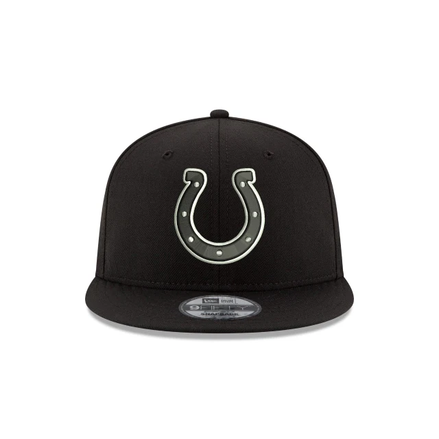 Indianapolis Colts Black and White 9FIFTY Snapback Hat