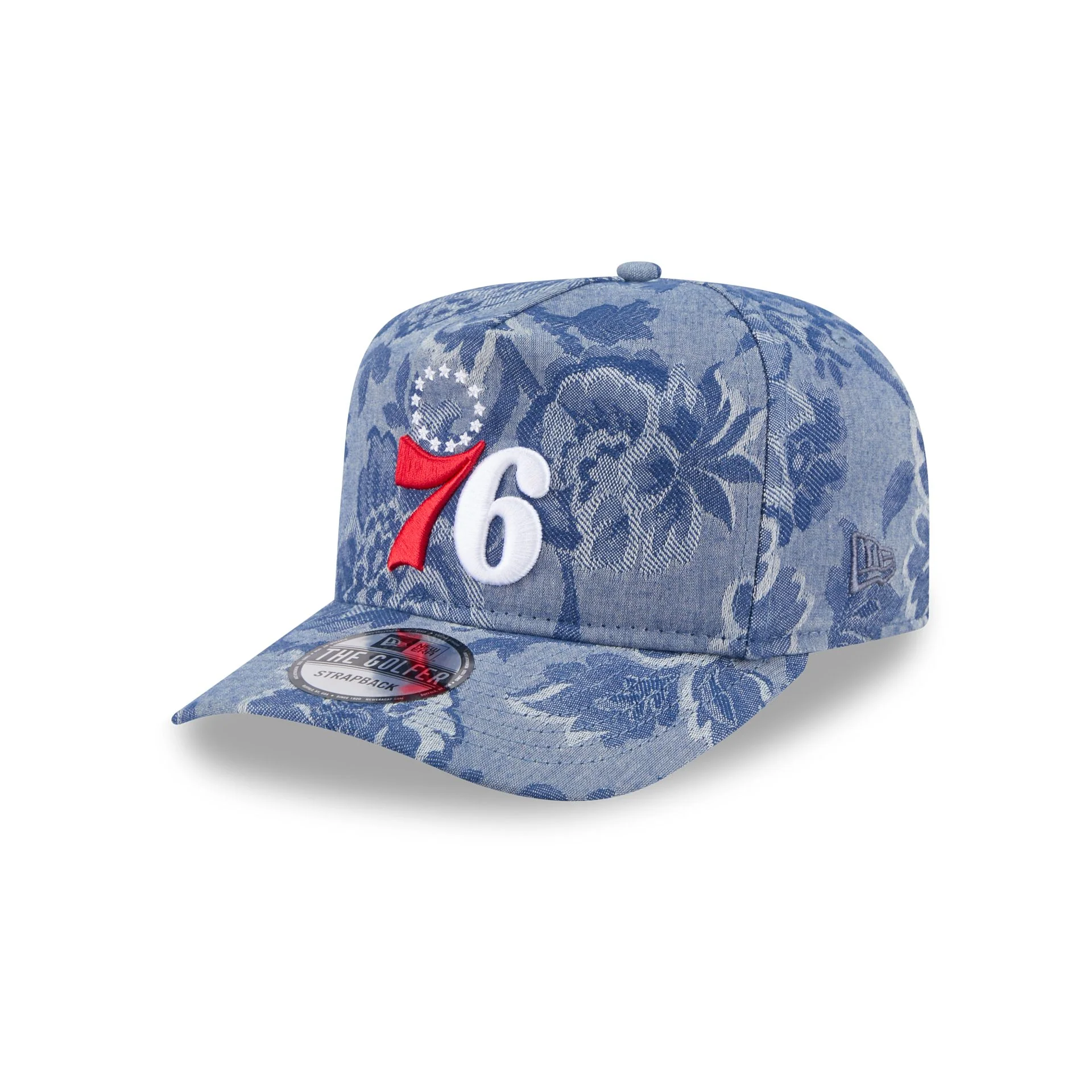 Philadelphia 76ers Denim Jacquard Golfer Hat