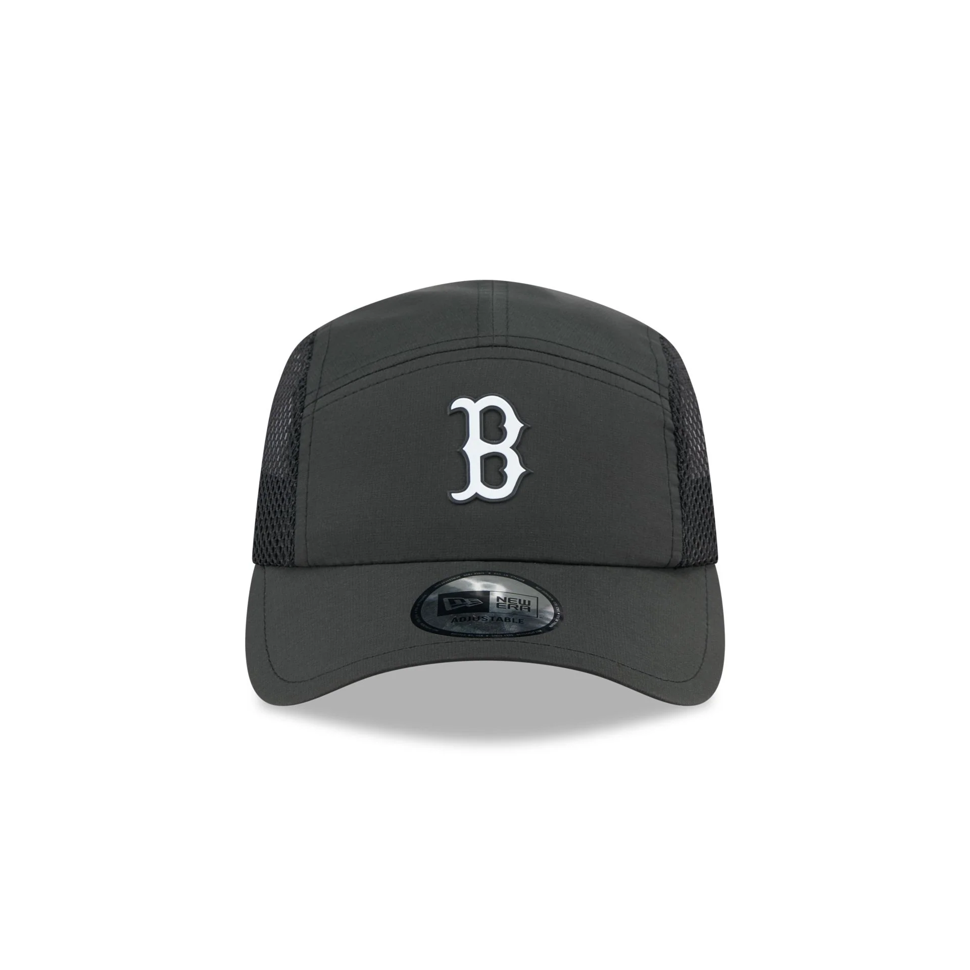 Boston Red Sox Black Poly Runner Adjustable Hat