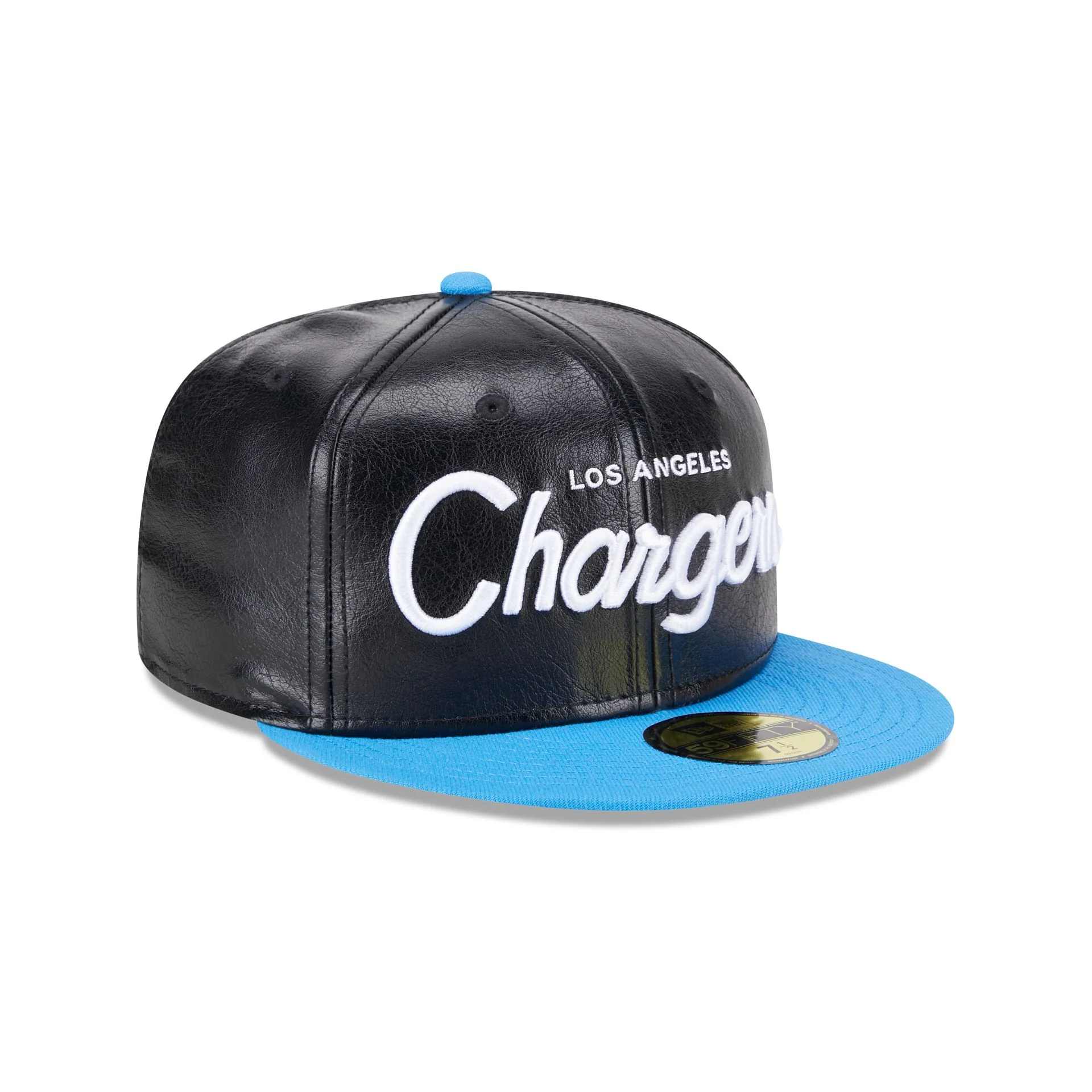Los Angeles Chargers Faux Leather Crown 59FIFTY Fitted Hat