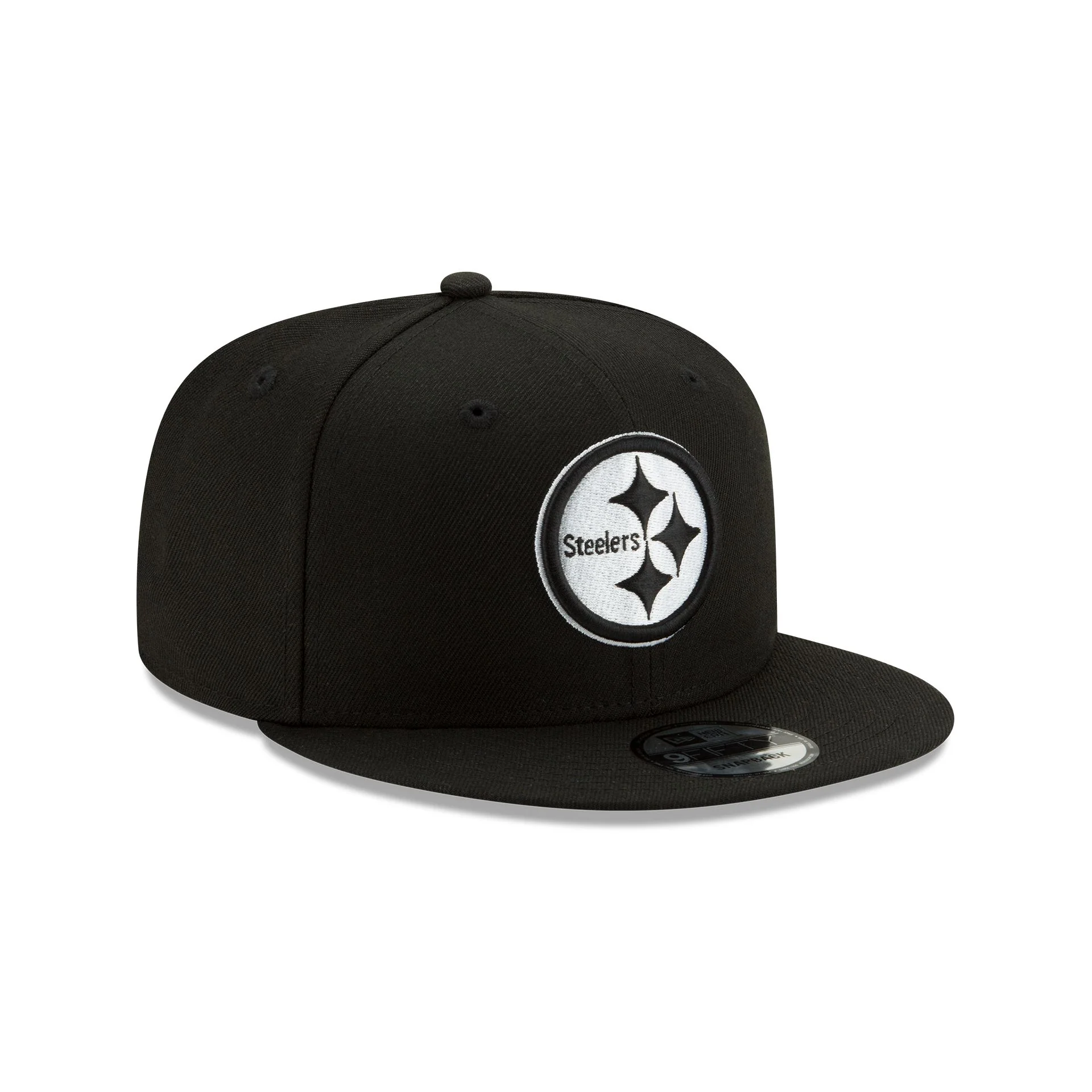 Pittsburgh Steelers Basic Black and White 9FIFTY Snapback Hat