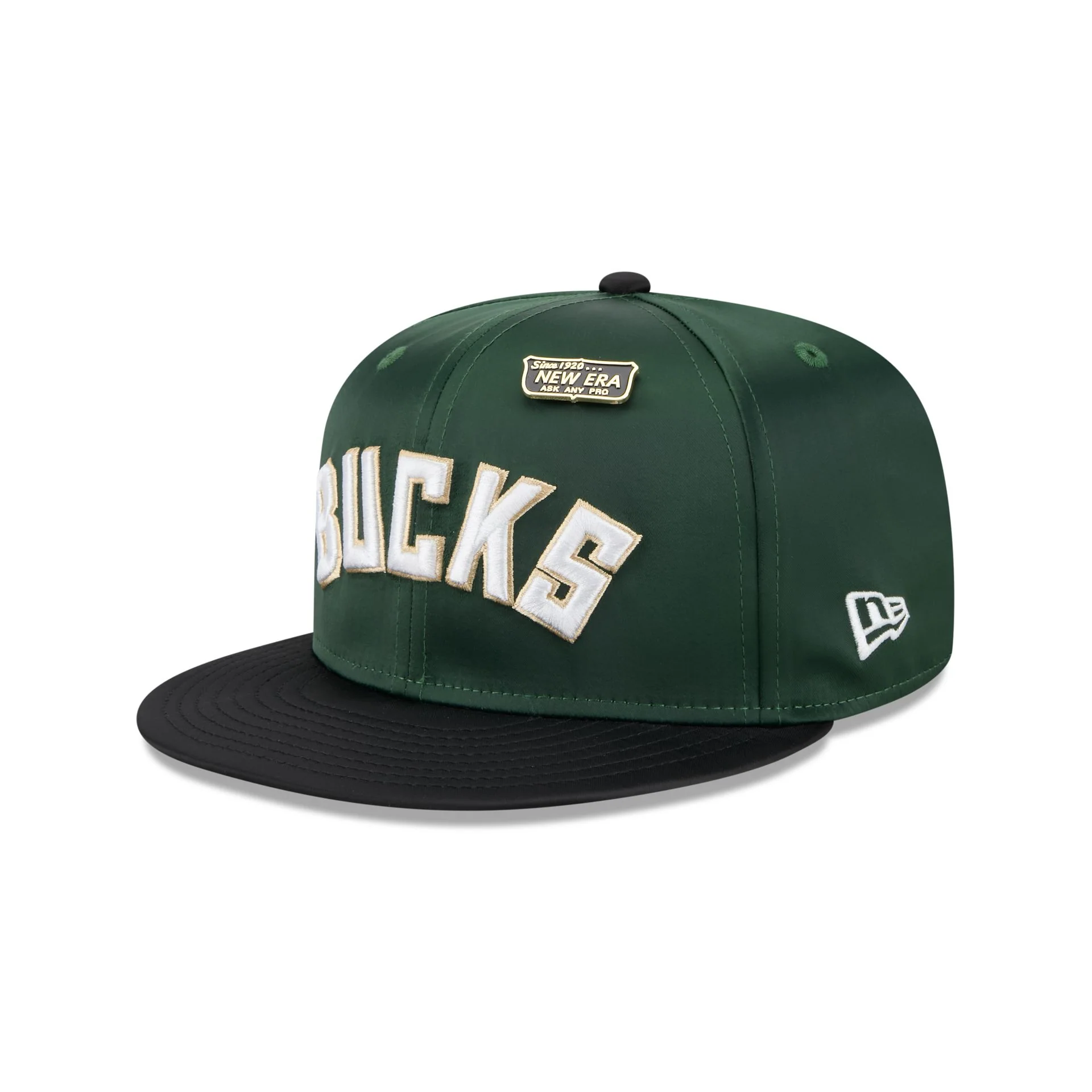 Milwaukee Bucks Satin Pin 9FIFTY Snapback Hat