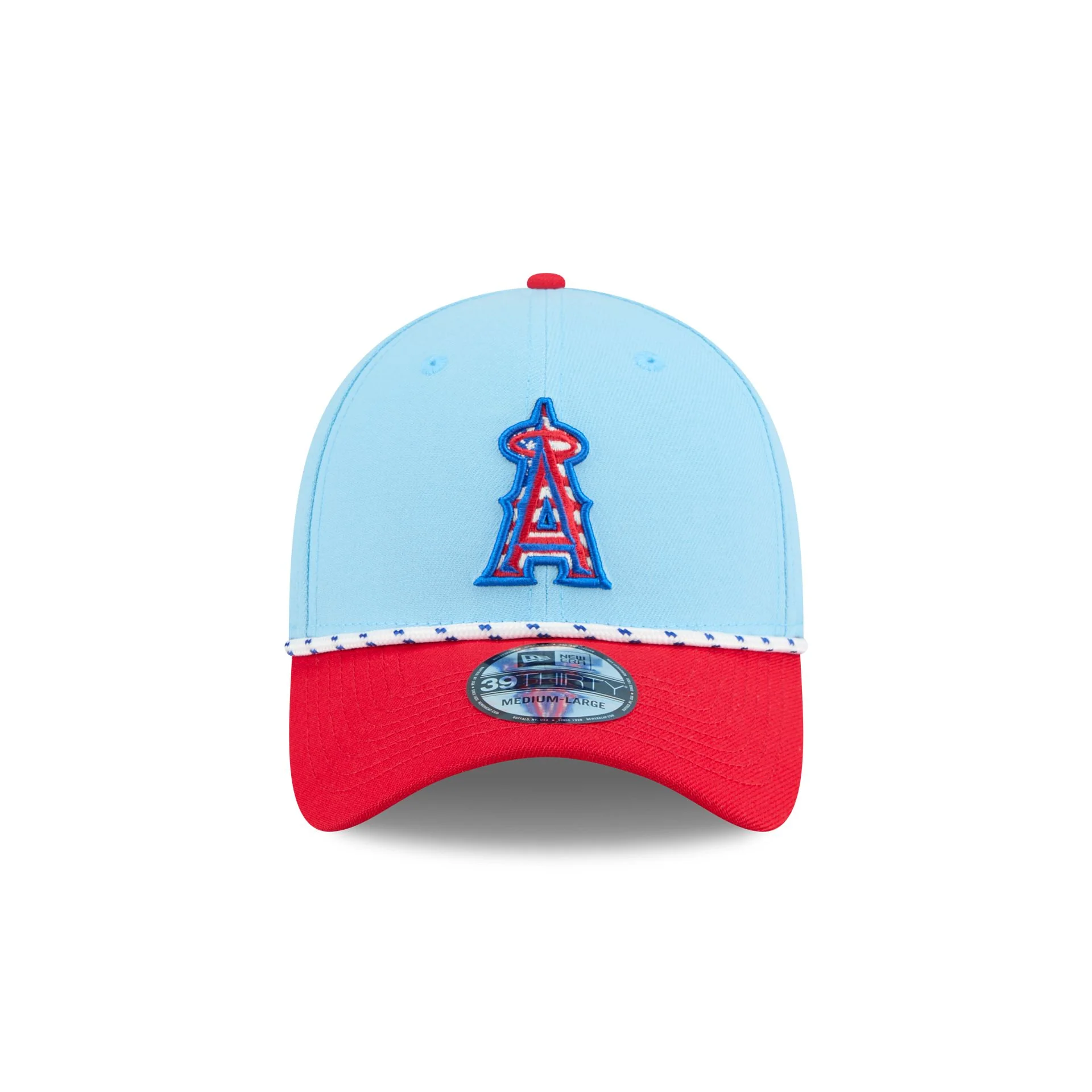 Los Angeles Angels Independence Day 2025 39THIRTY Stretch Fit Hat