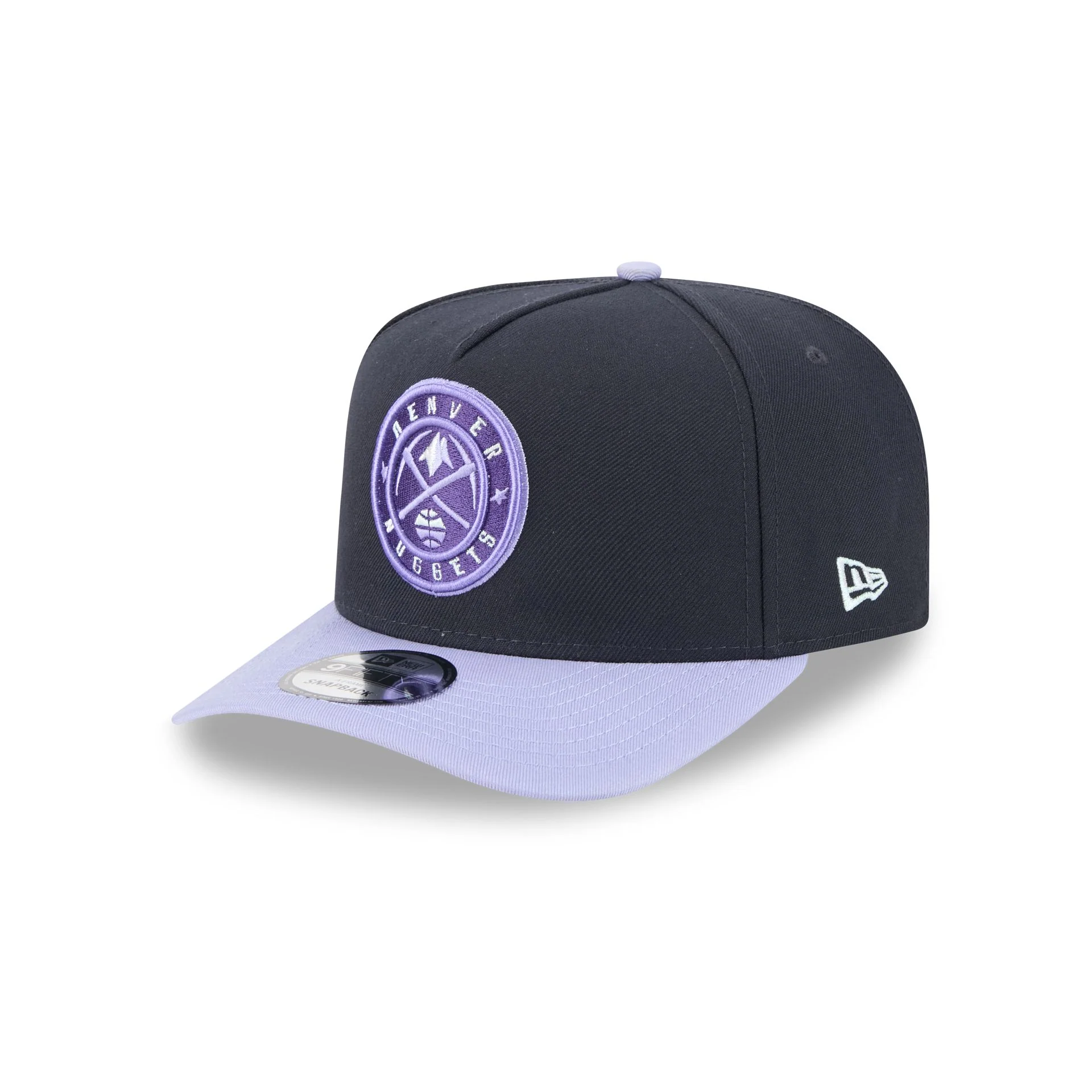 Denver Nuggets Navy Lavender 9FIFTY A-Frame Snapback Hat