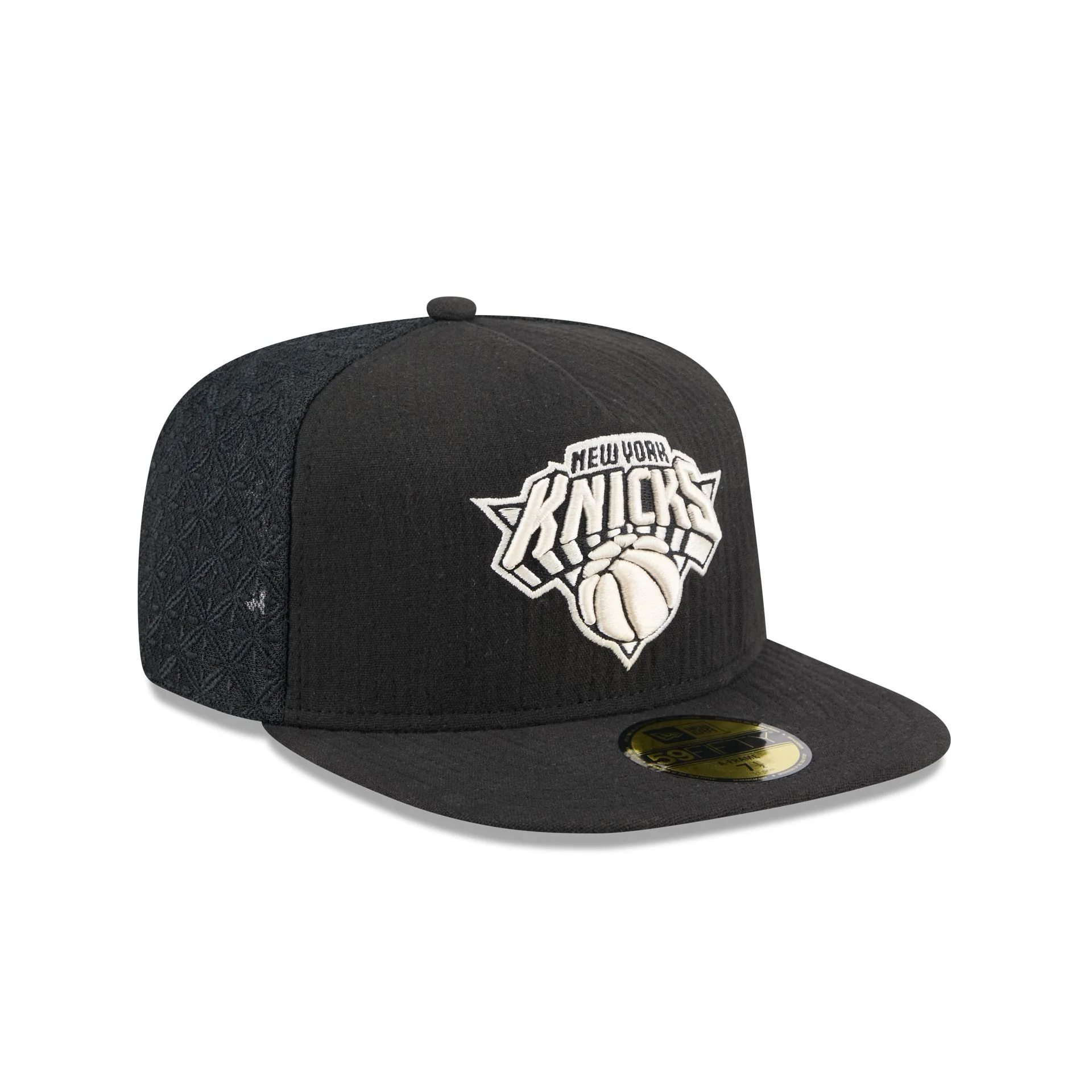 New York Knicks Black Mesh 59FIFTY A-Frame Fitted Hat