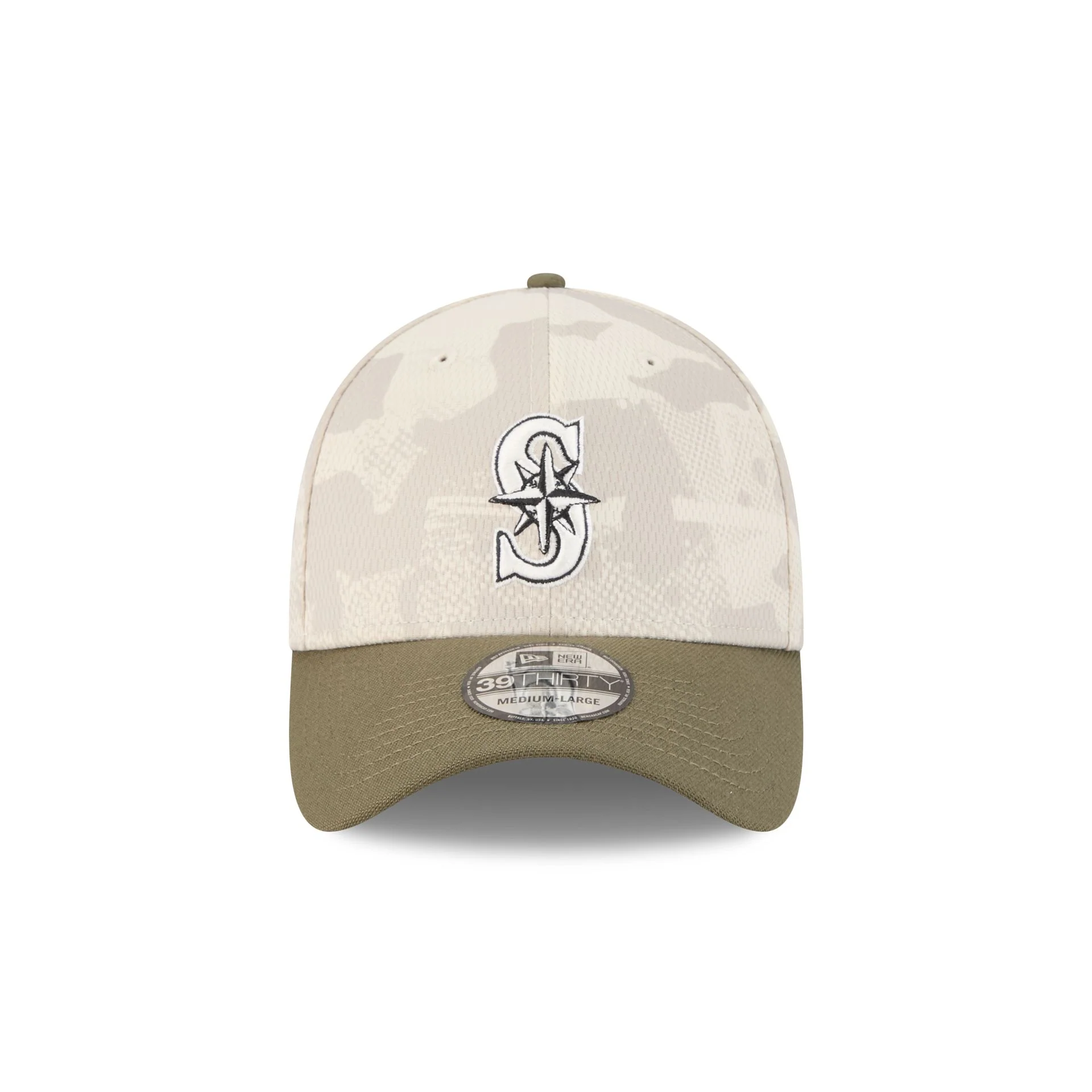 Seattle Mariners Armed Forces Day 2025 39THIRTY Stretch Fit Hat