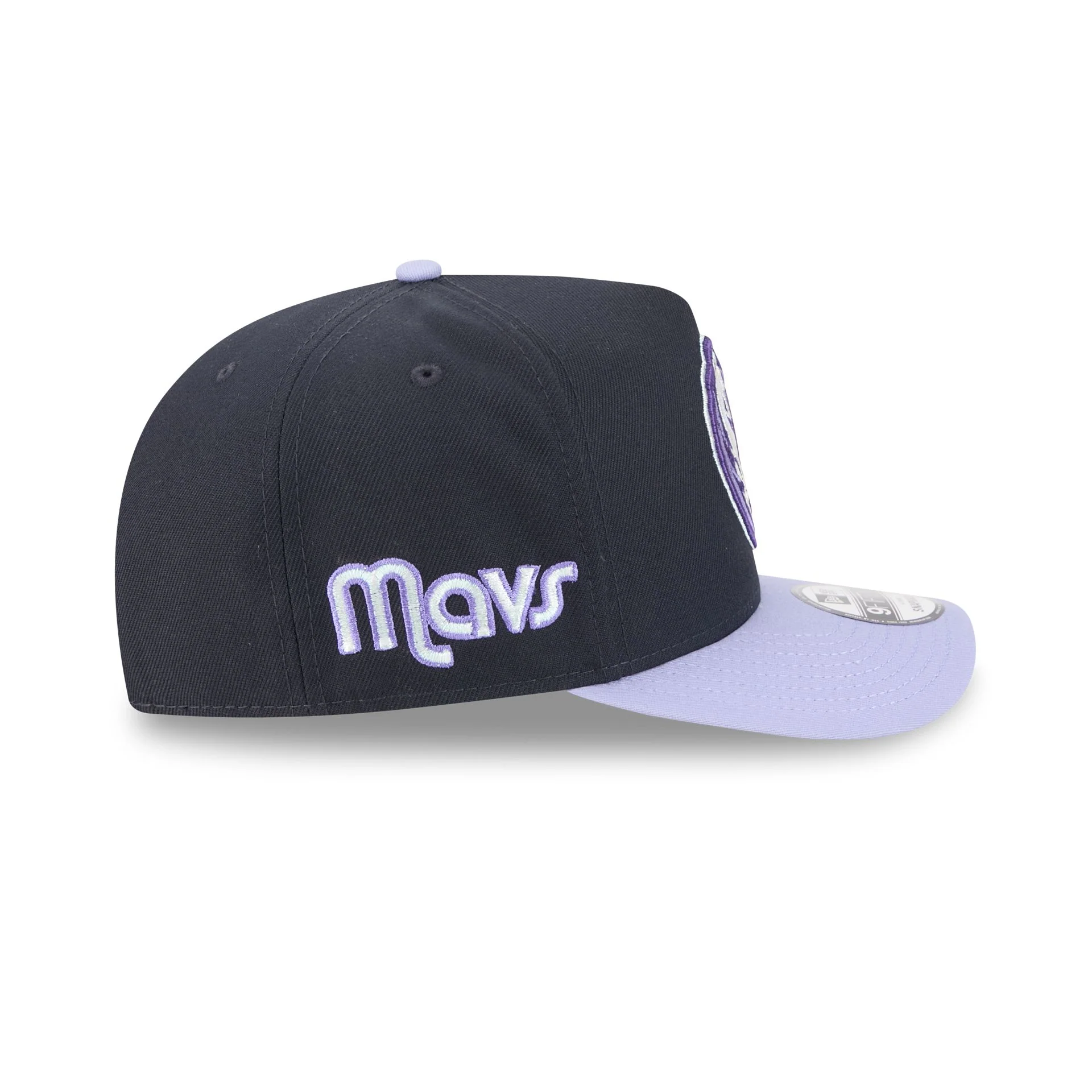 Dallas Mavericks Navy Lavender 9FIFTY A-Frame Snapback Hat
