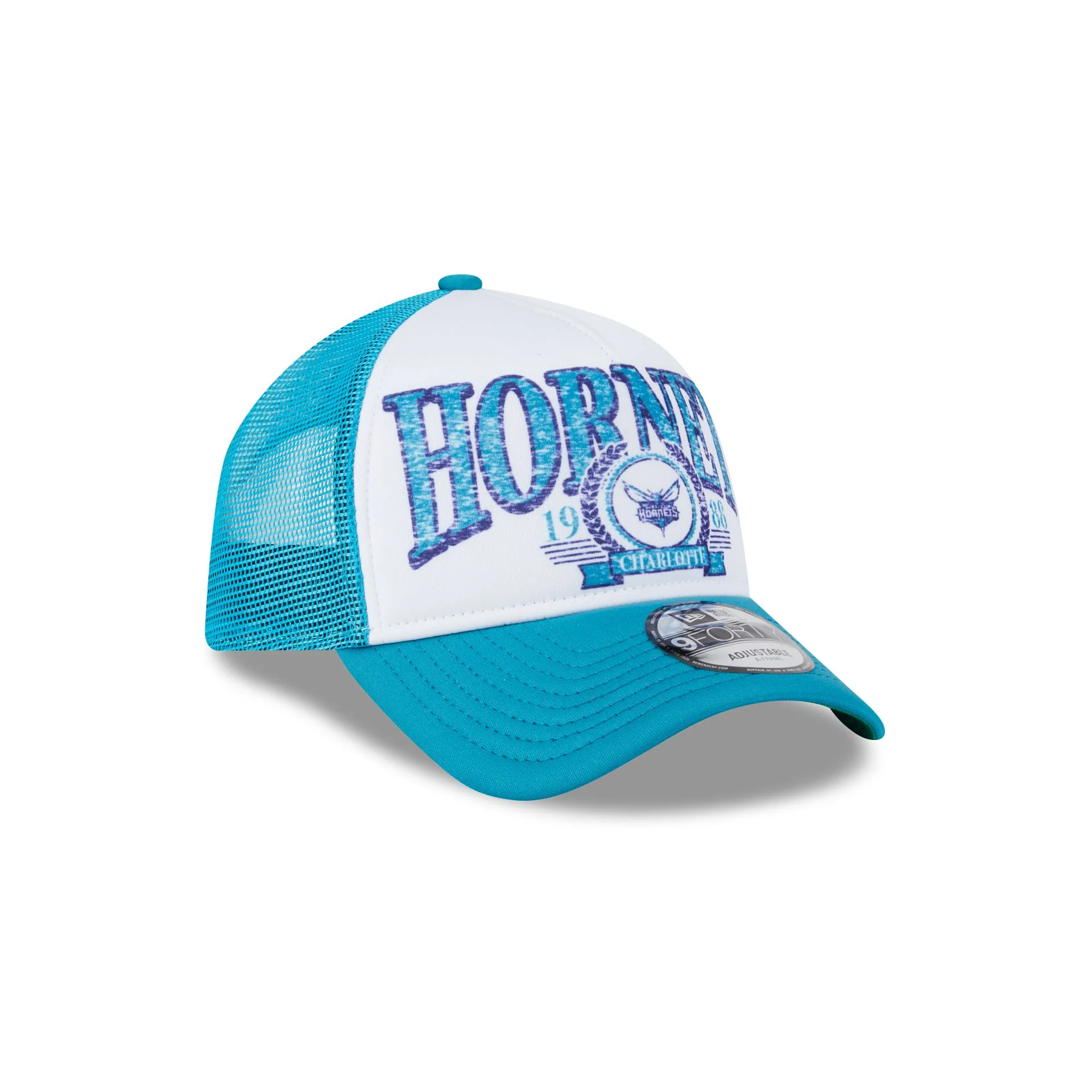 Charlotte Hornets Distressed 9FORTY A-Frame Trucker Hat