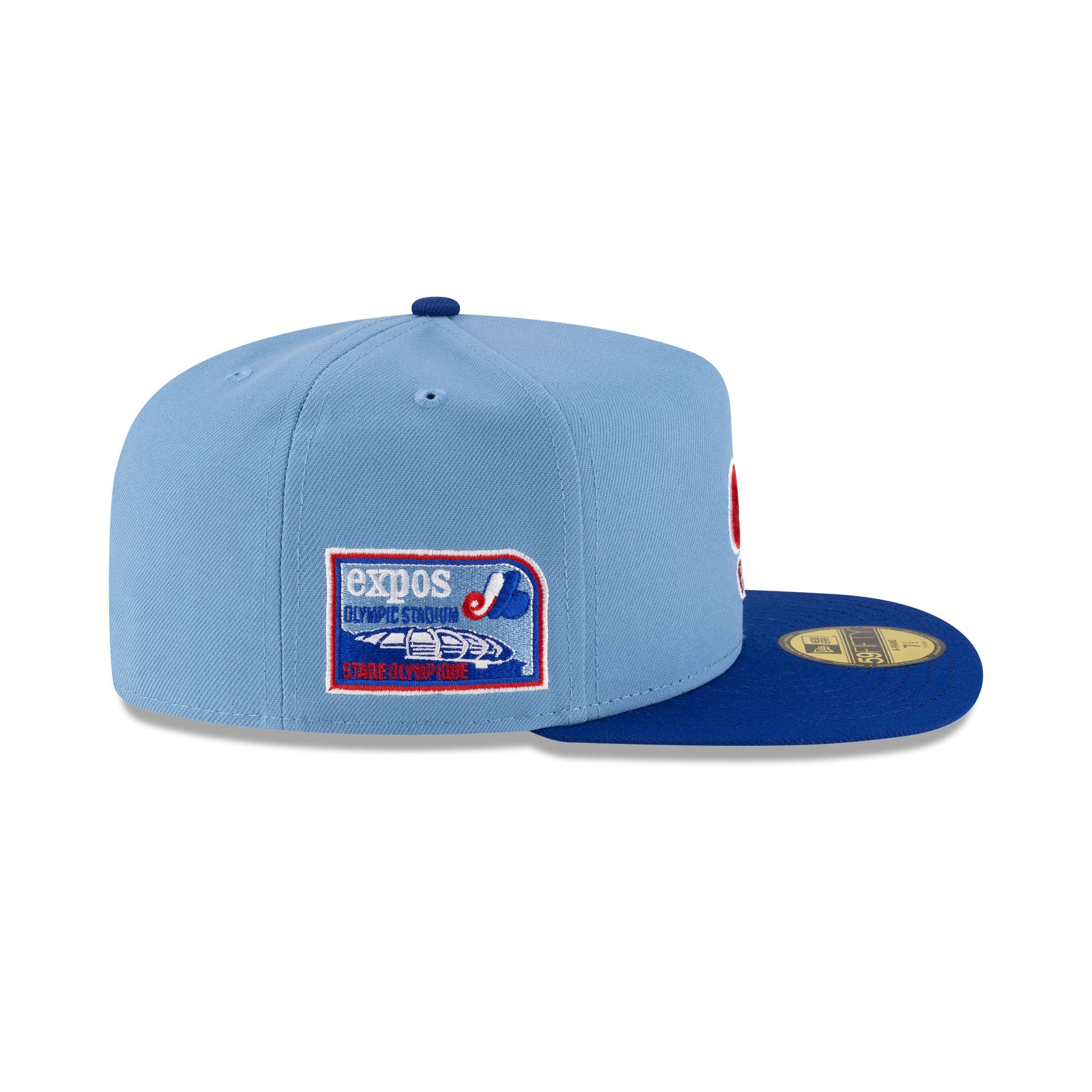 Just Caps Sky Blue Montreal Expos 59FIFTY A-Frame Fitted Hat